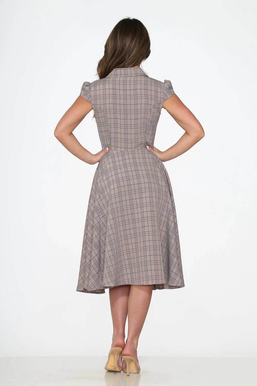Brown Plaid Swing Dress sold by Modcloth product image thumbnail 3