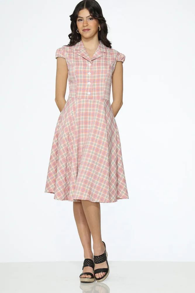 Pink Plaid Swing Dress sold by Modcloth product image thumbnail 4
