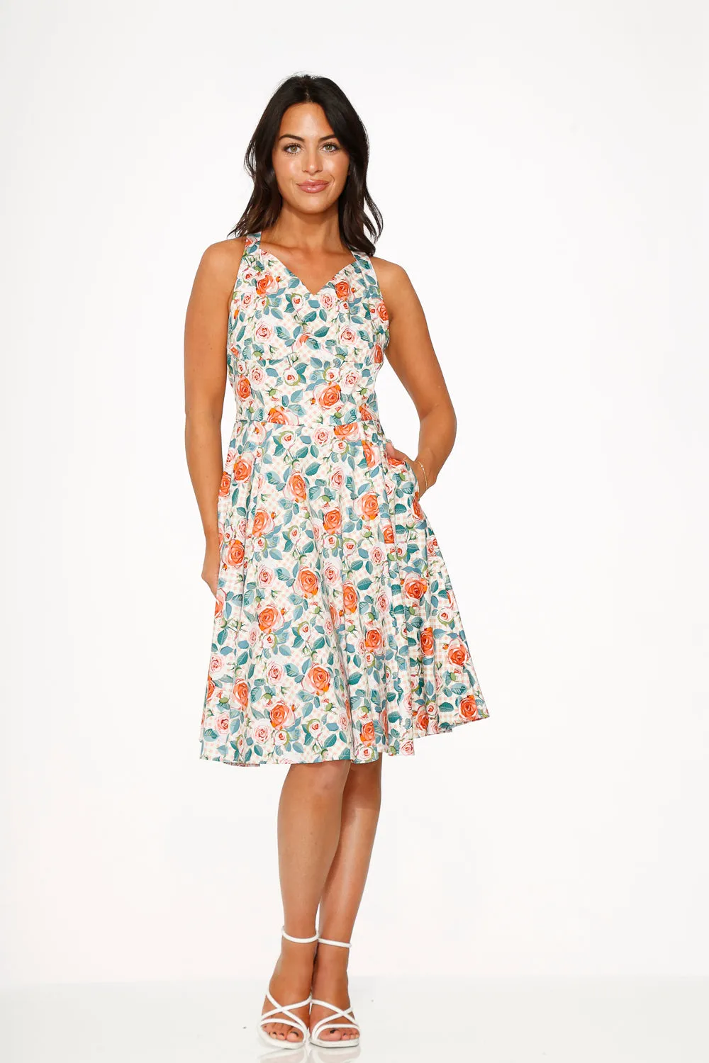 Pink Floral Swing Dress sold by Modcloth product image thumbnail 5