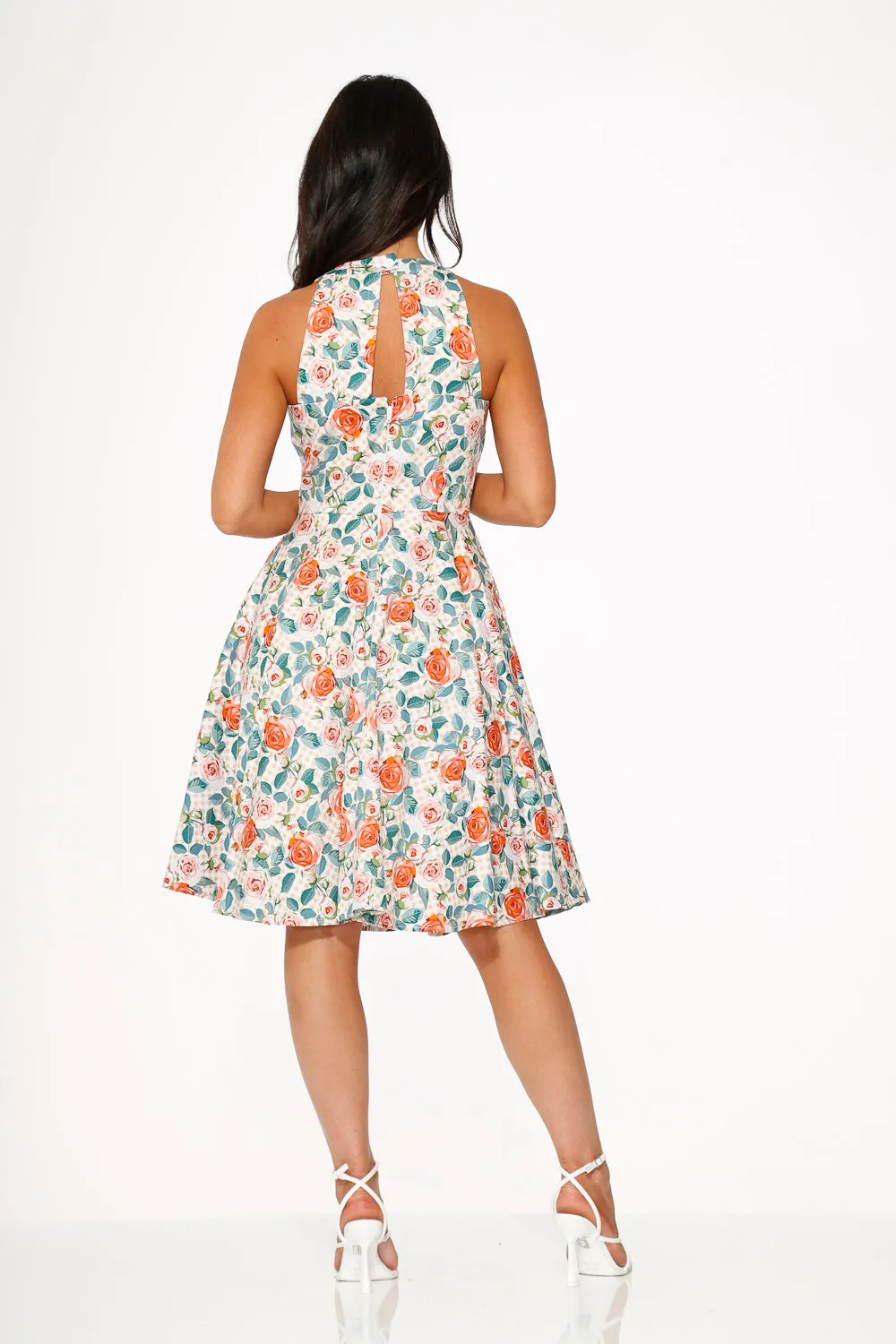 Pink Floral Swing Dress sold by Modcloth product image thumbnail 4