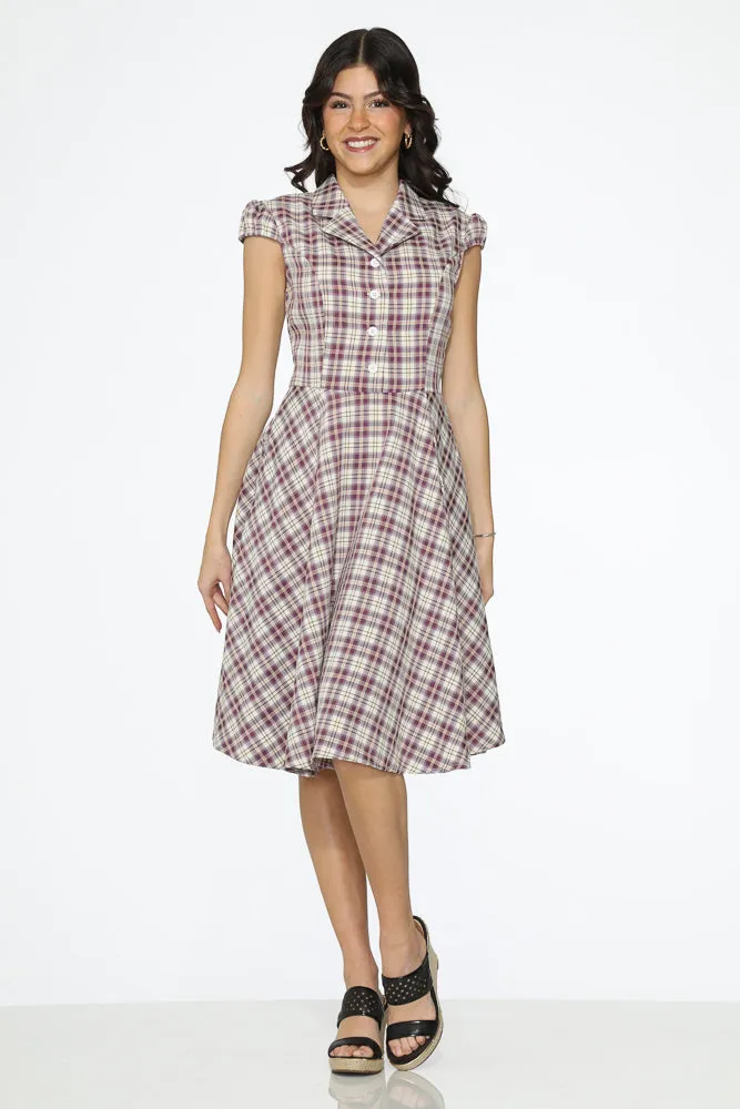 Purple Plaid Swing Dress sold by Modcloth product image thumbnail 4