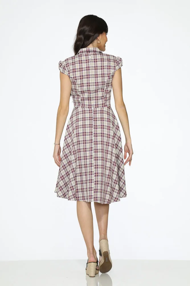 Purple Plaid Swing Dress sold by Modcloth product image thumbnail 3