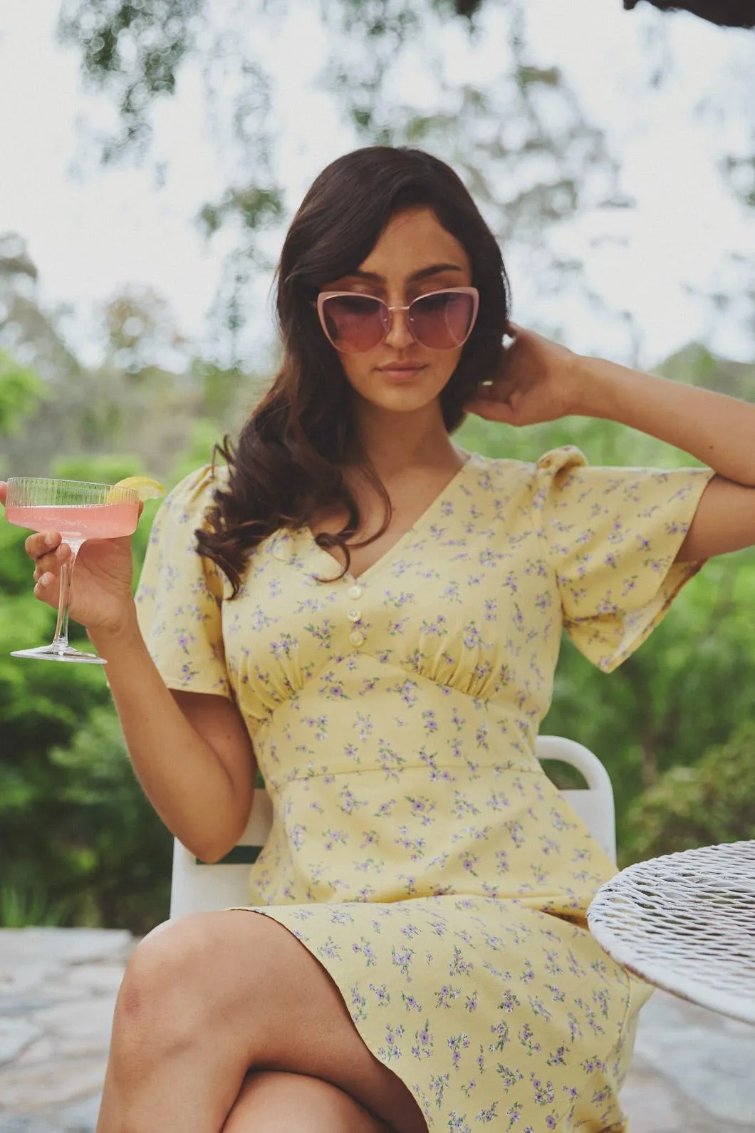 Lila Ditsy Mini Dress sold by Modcloth