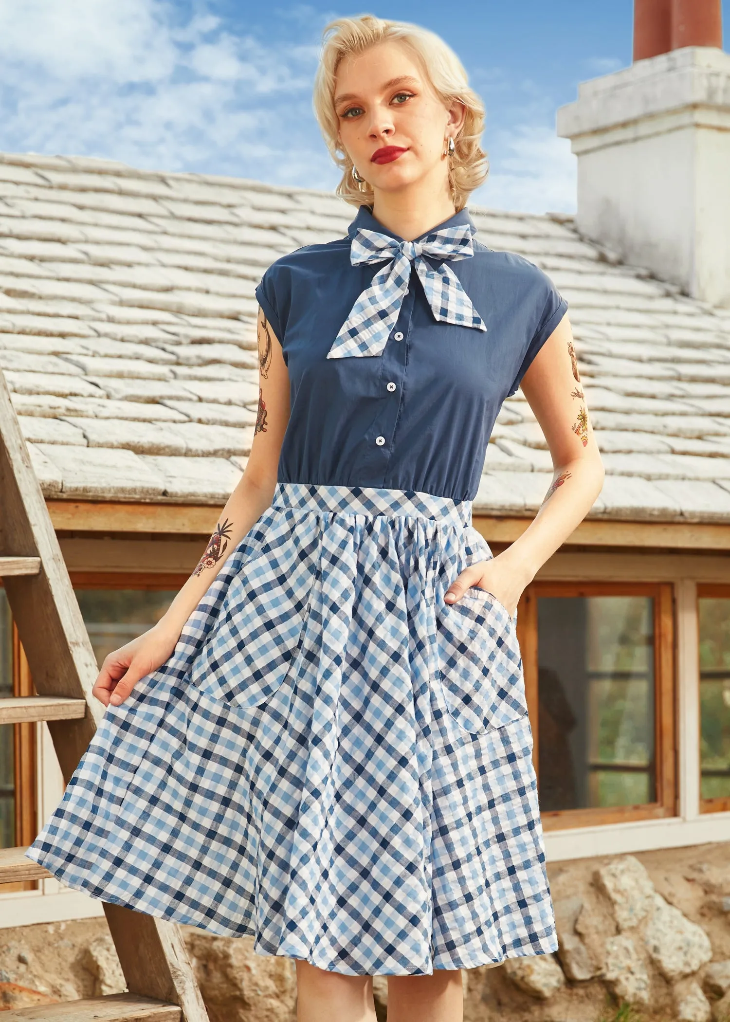 Gingham Grace Bow Dress sold by Modcloth product image thumbnail 3
