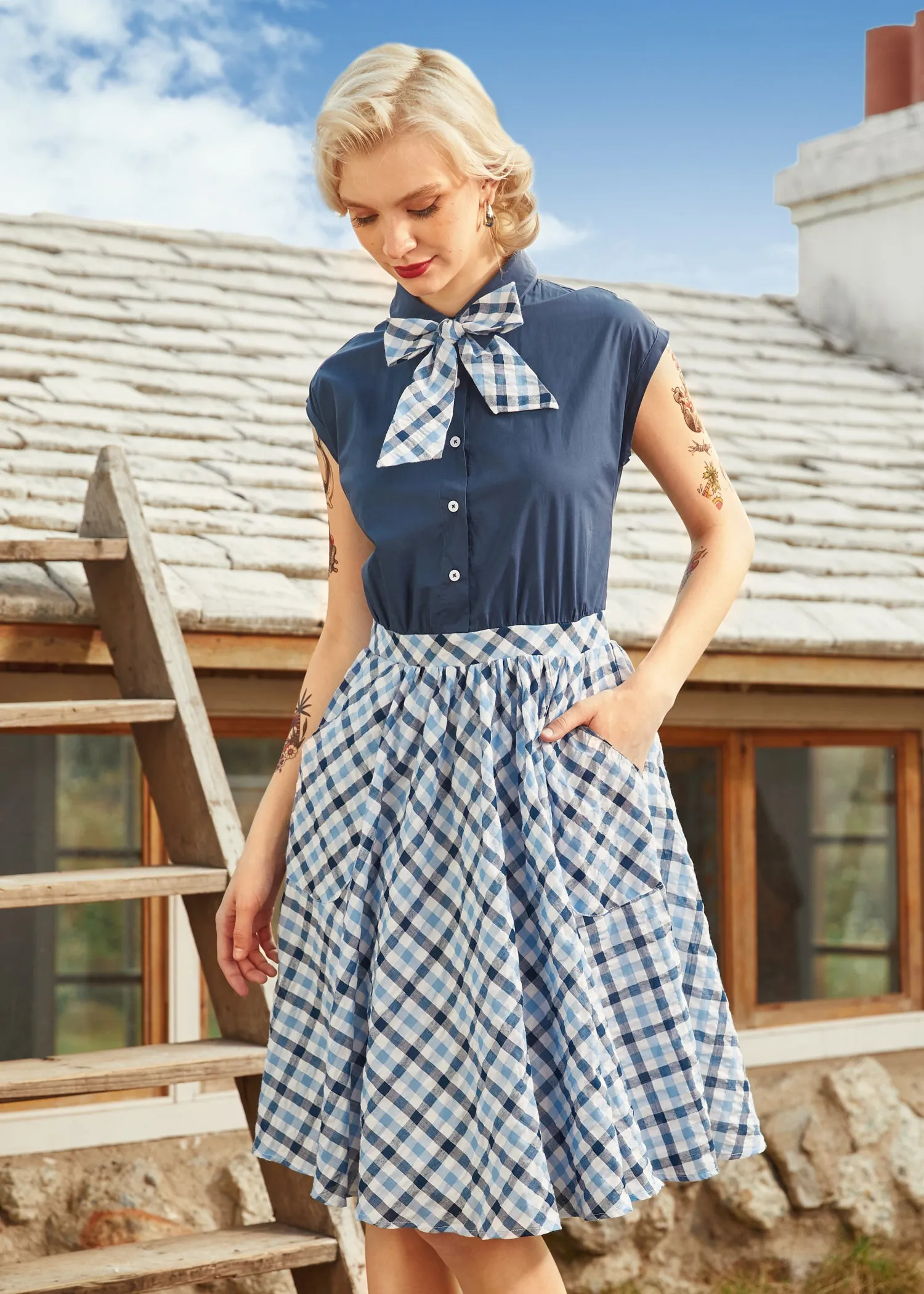 Gingham Grace Bow Dress sold by Modcloth product image thumbnail 2