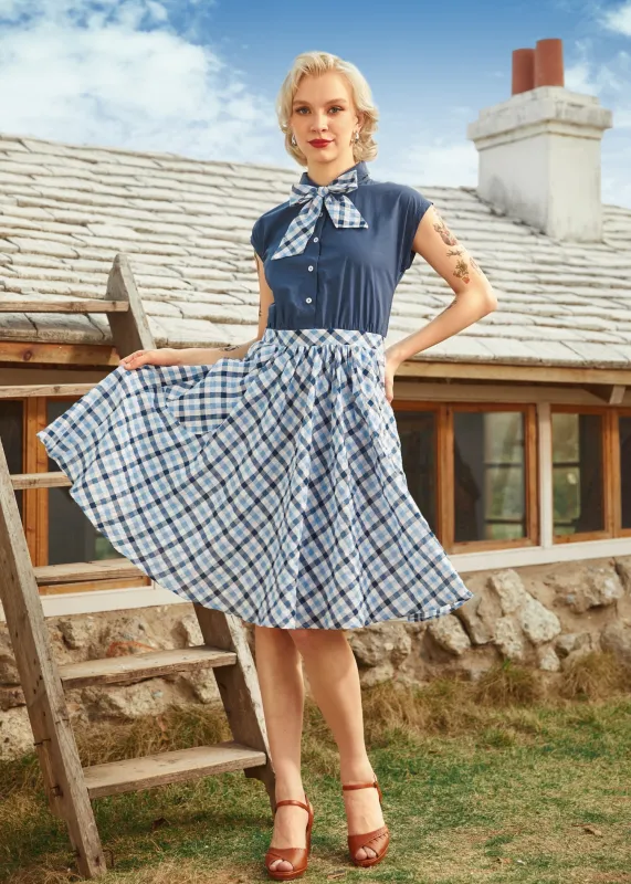 Gingham Grace Bow Dress sold by Modcloth