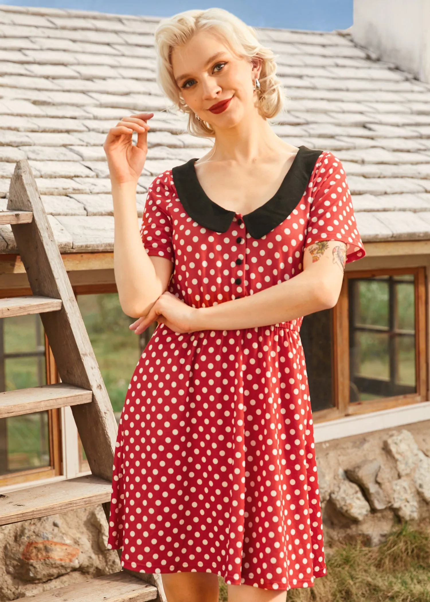 Dottie Delight Collared Dress sold by Modcloth product image thumbnail 3