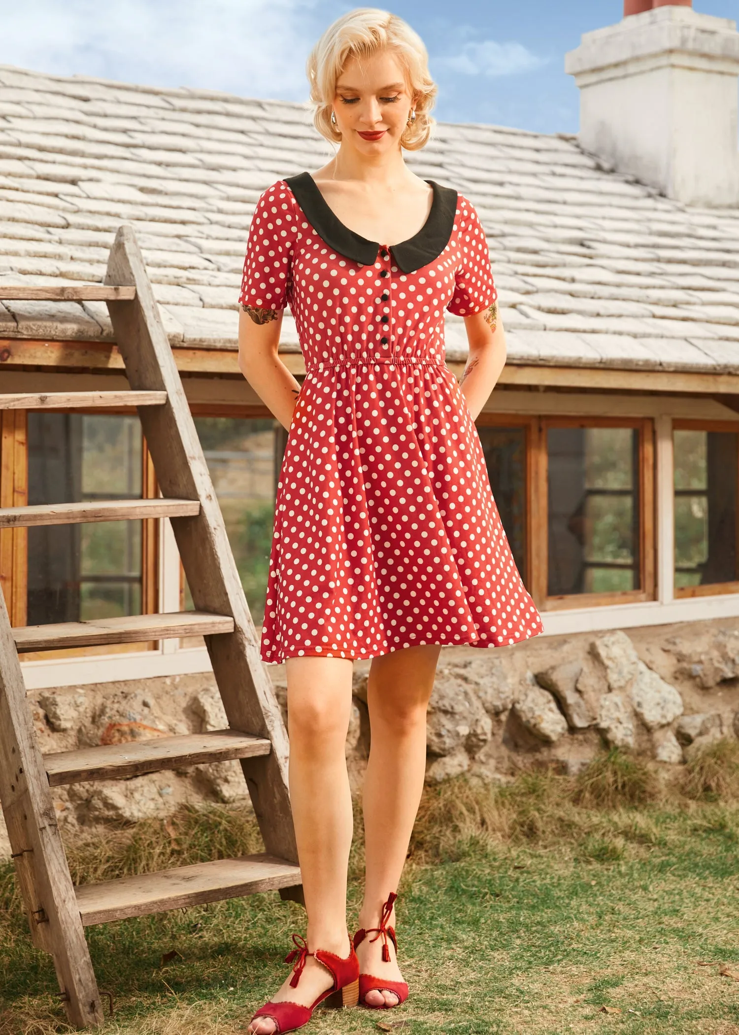 Dottie Delight Collared Dress sold by Modcloth product image thumbnail 4