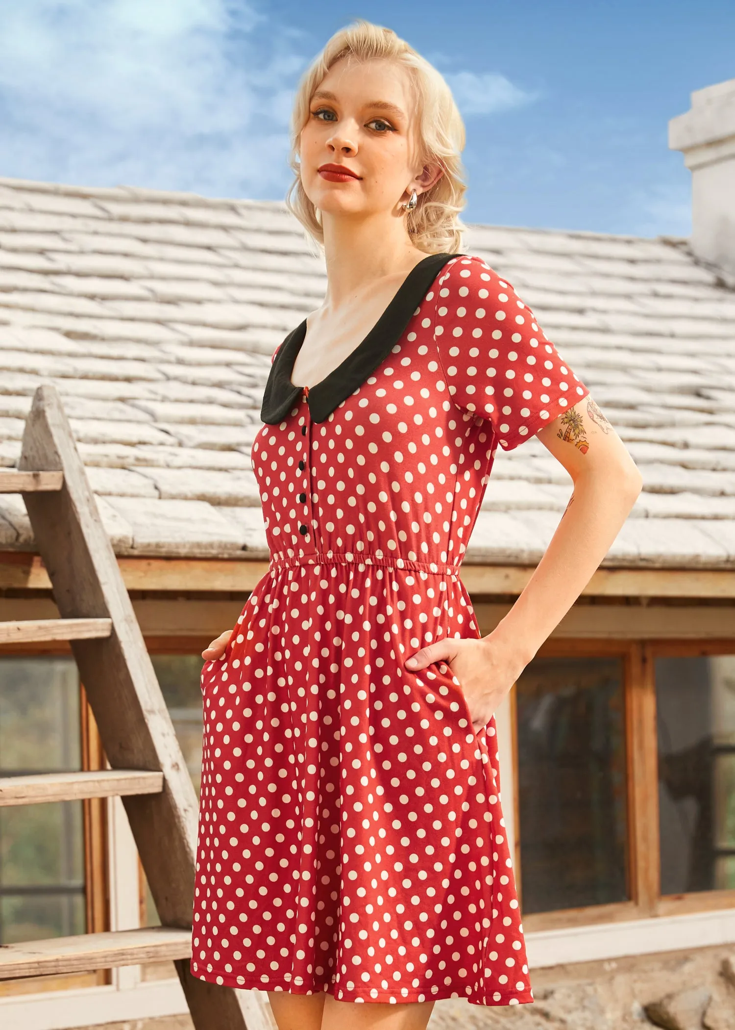 Dottie Delight Collared Dress sold by Modcloth product image thumbnail 5