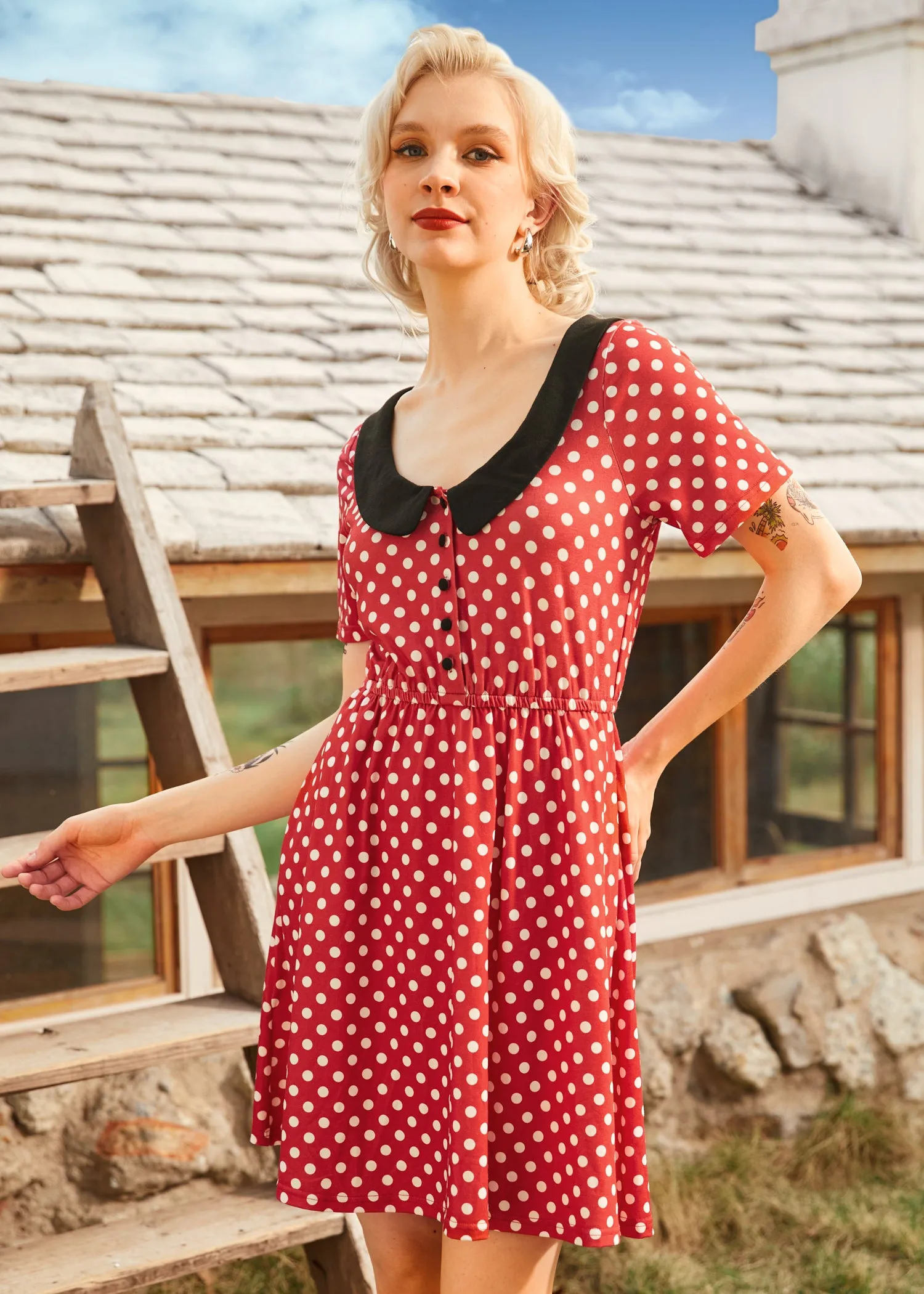 Dottie Delight Collared Dress sold by Modcloth