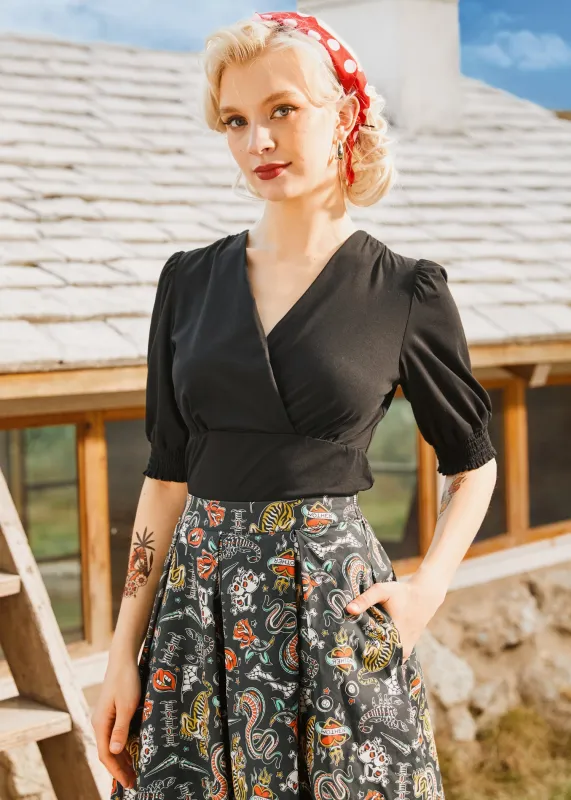 Puff & Grace Wrap Top sold by Modcloth