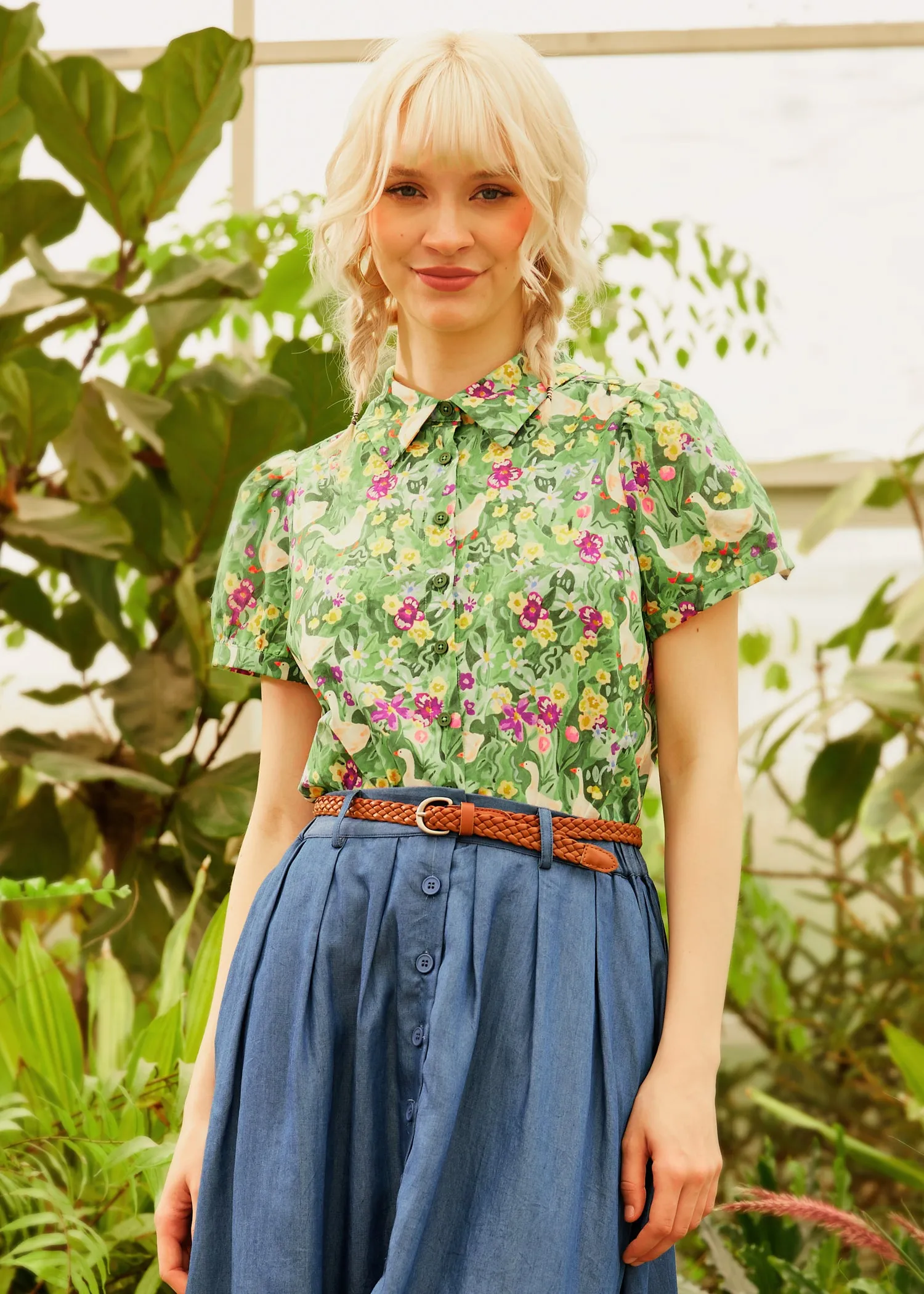 Goose in Bloom Button-Up Top sold by Modcloth product image thumbnail 4