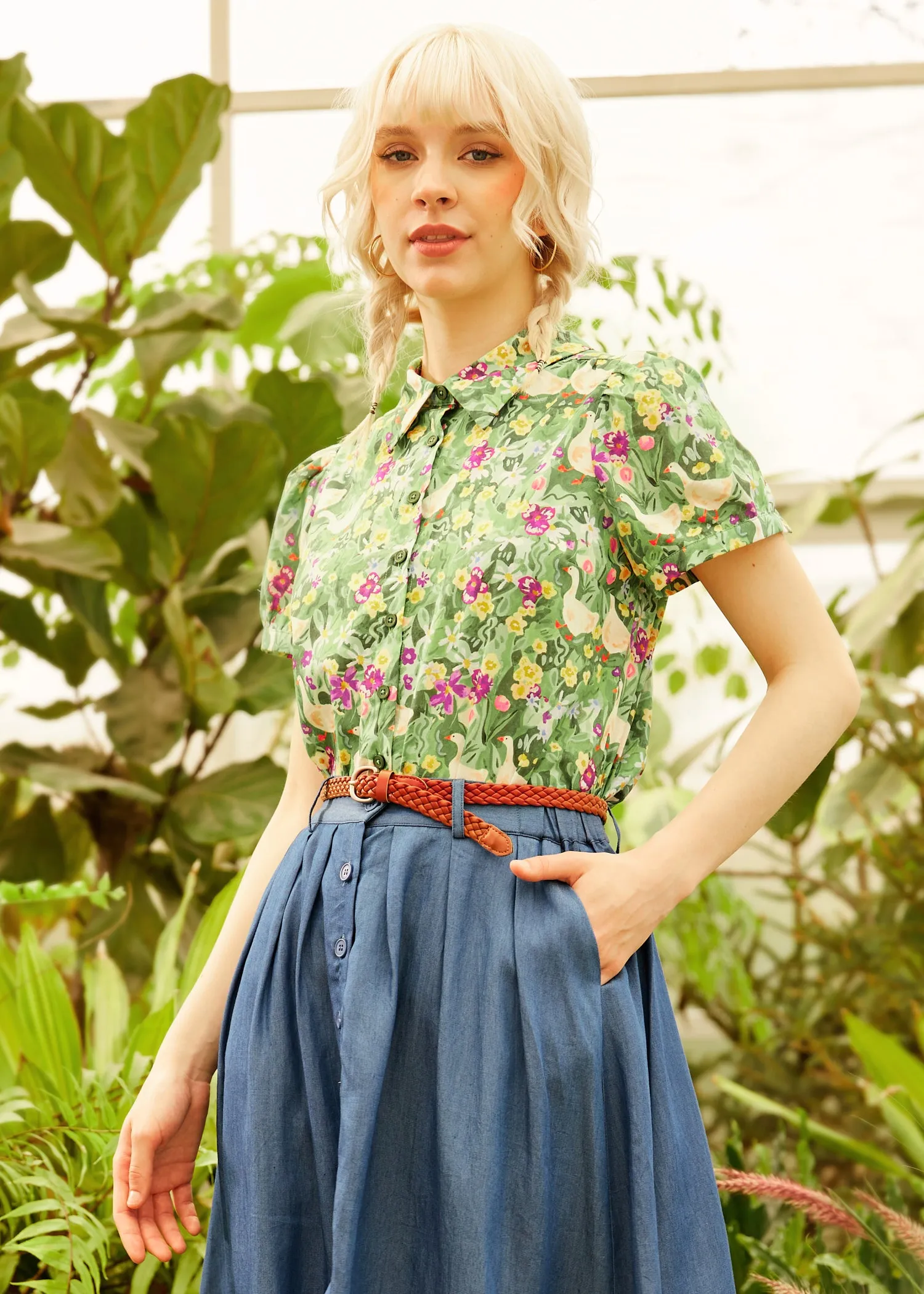 Goose in Bloom Button-Up Top sold by Modcloth product image thumbnail 3
