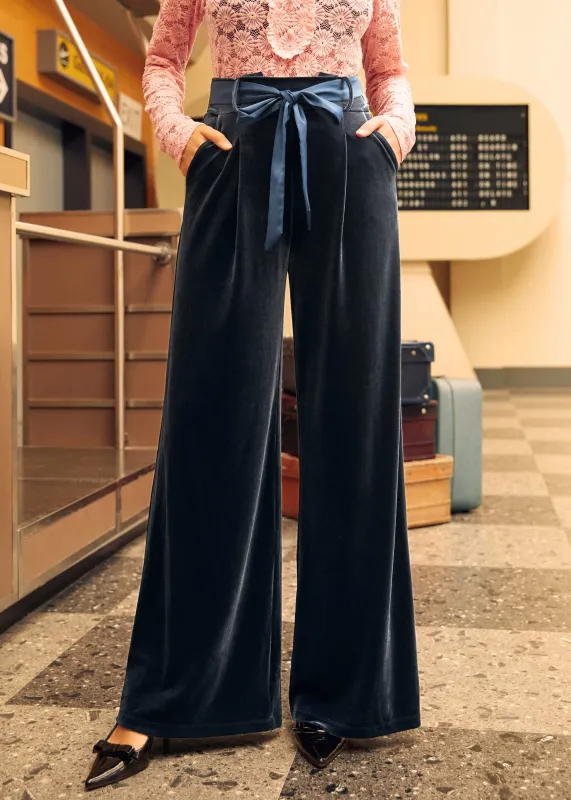 Cider, Spice & Everything Nice Wide Leg Velvet Pants made by Modcloth