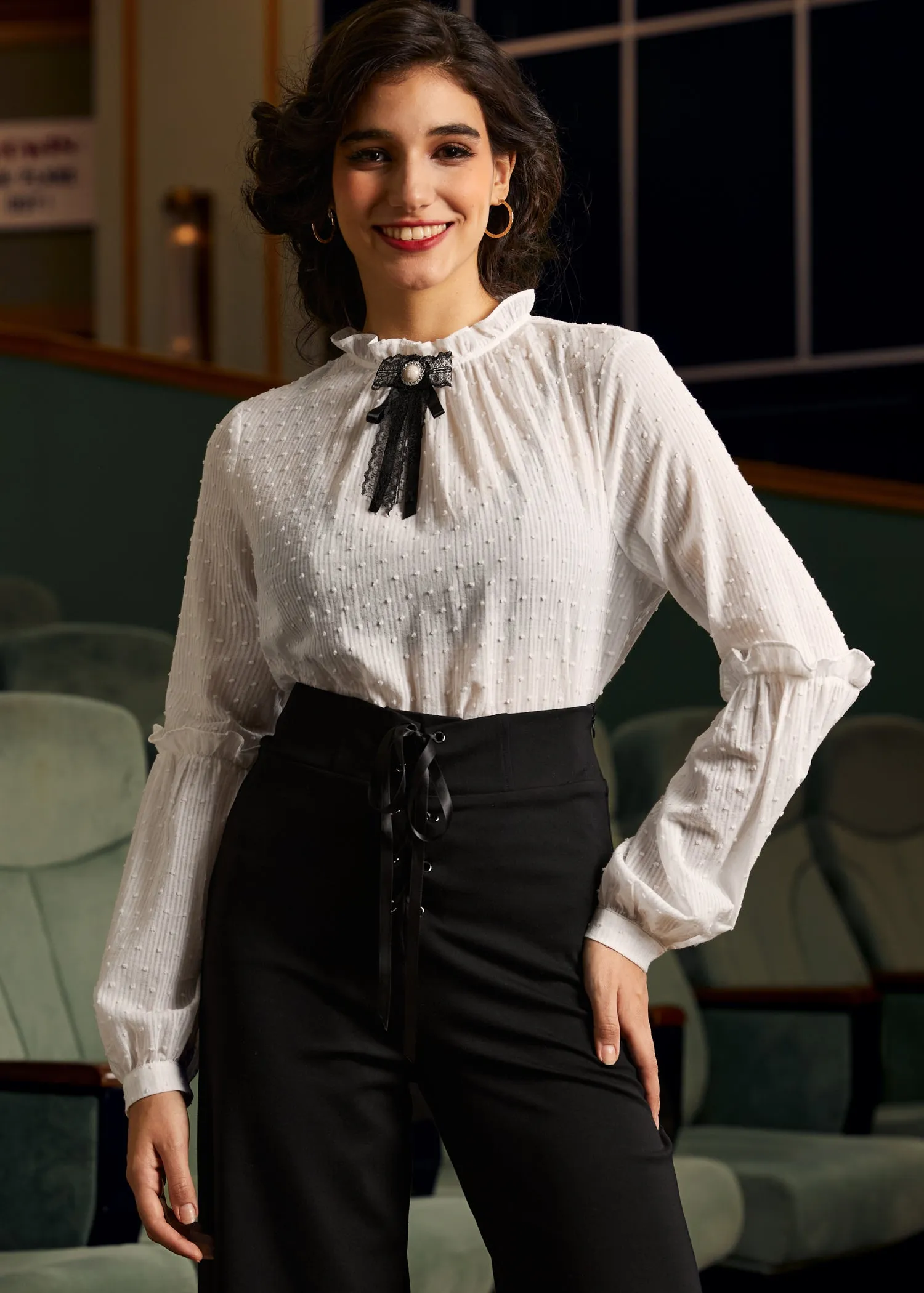 Bygone Beauty Balloon Sleeve Blouse sold by Modcloth