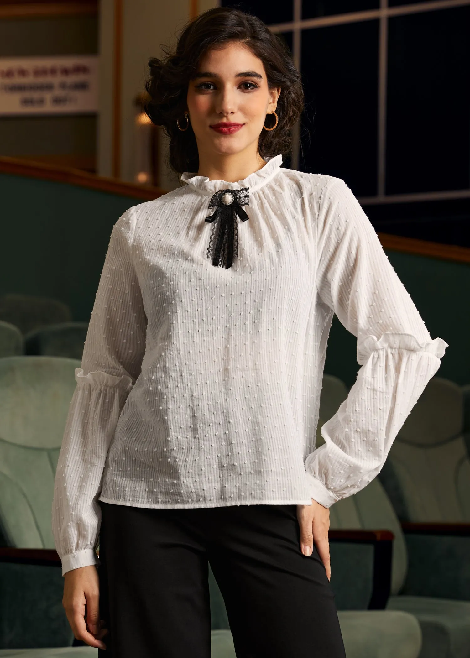 Bygone Beauty Balloon Sleeve Blouse sold by Modcloth product image thumbnail 3