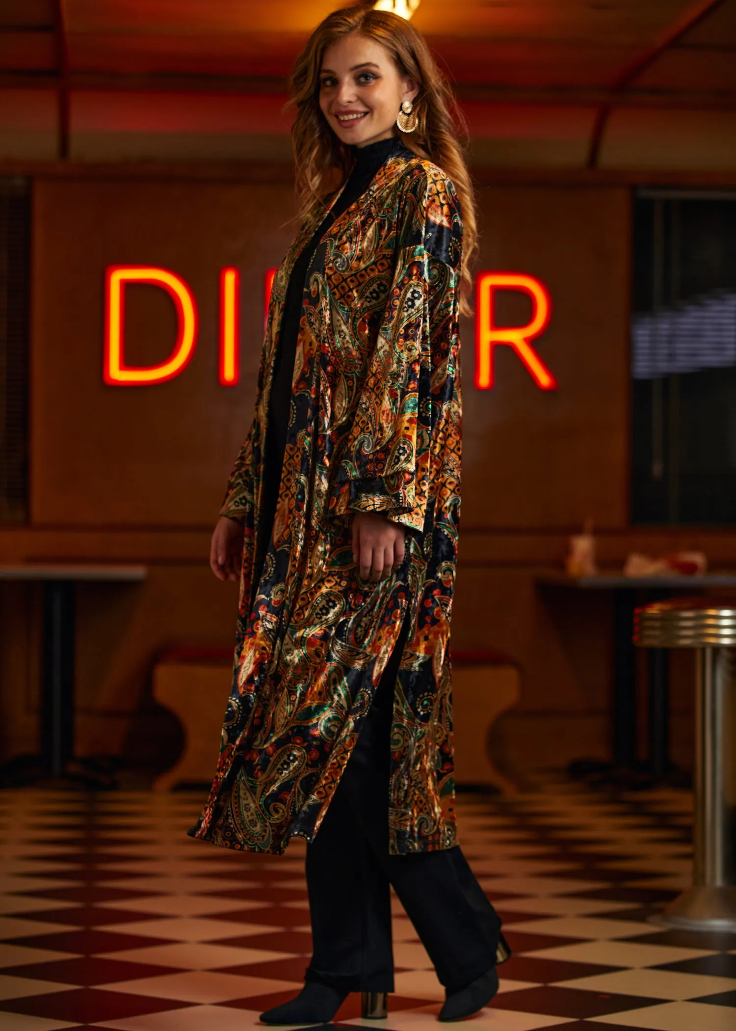 Old School Opulence Kimono sold by Modcloth