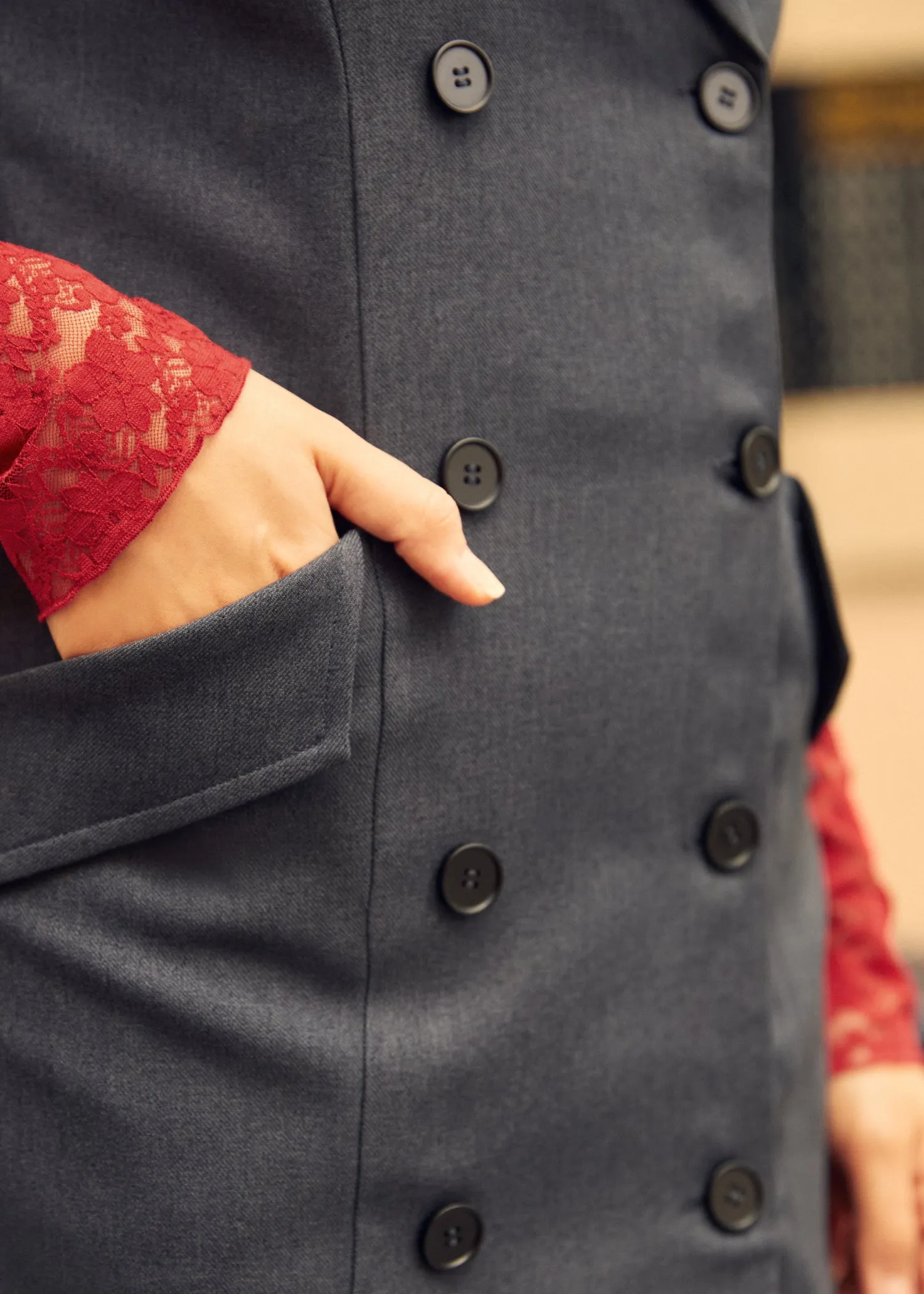 Dreaming in Decades Double Breasted Vest Dress (Final Sale) sold by Modcloth product image thumbnail 5