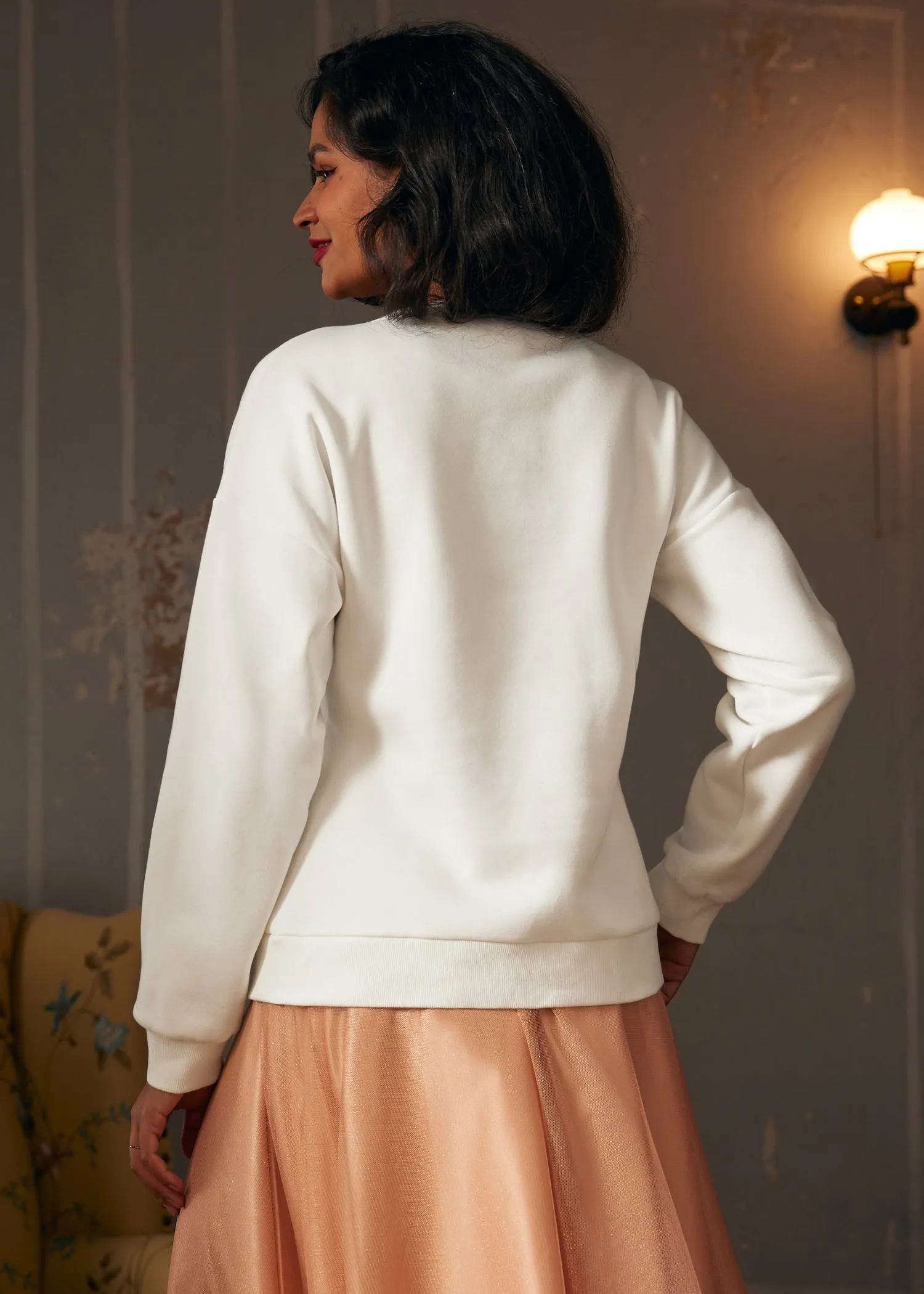 Winter's Whisper Snowflake Sweatshirt sold by Modcloth product image thumbnail 4