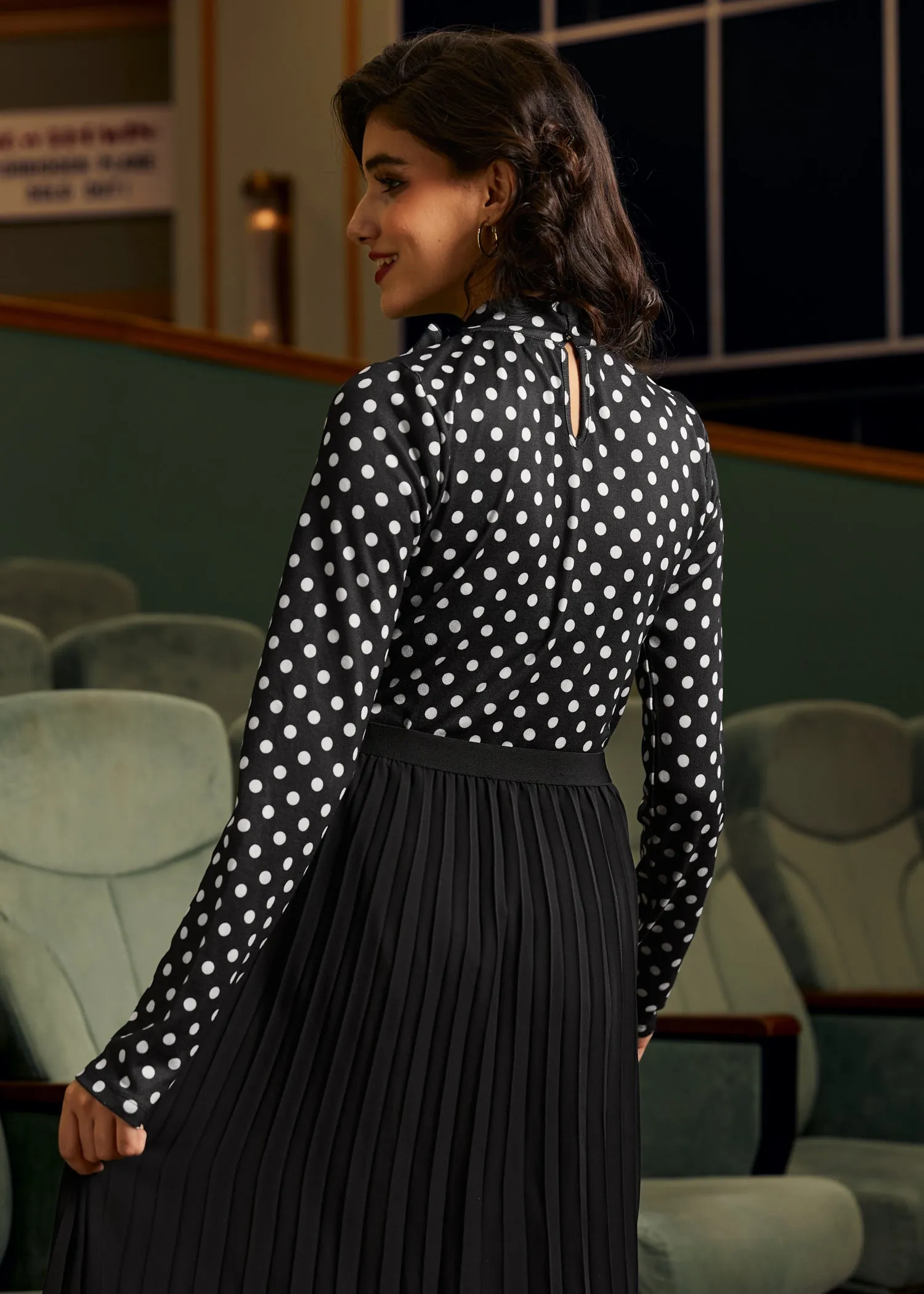 Rydell High Revisited Long Sleeve Tie-Neck Top (Final Sale) sold by Modcloth product image thumbnail 3