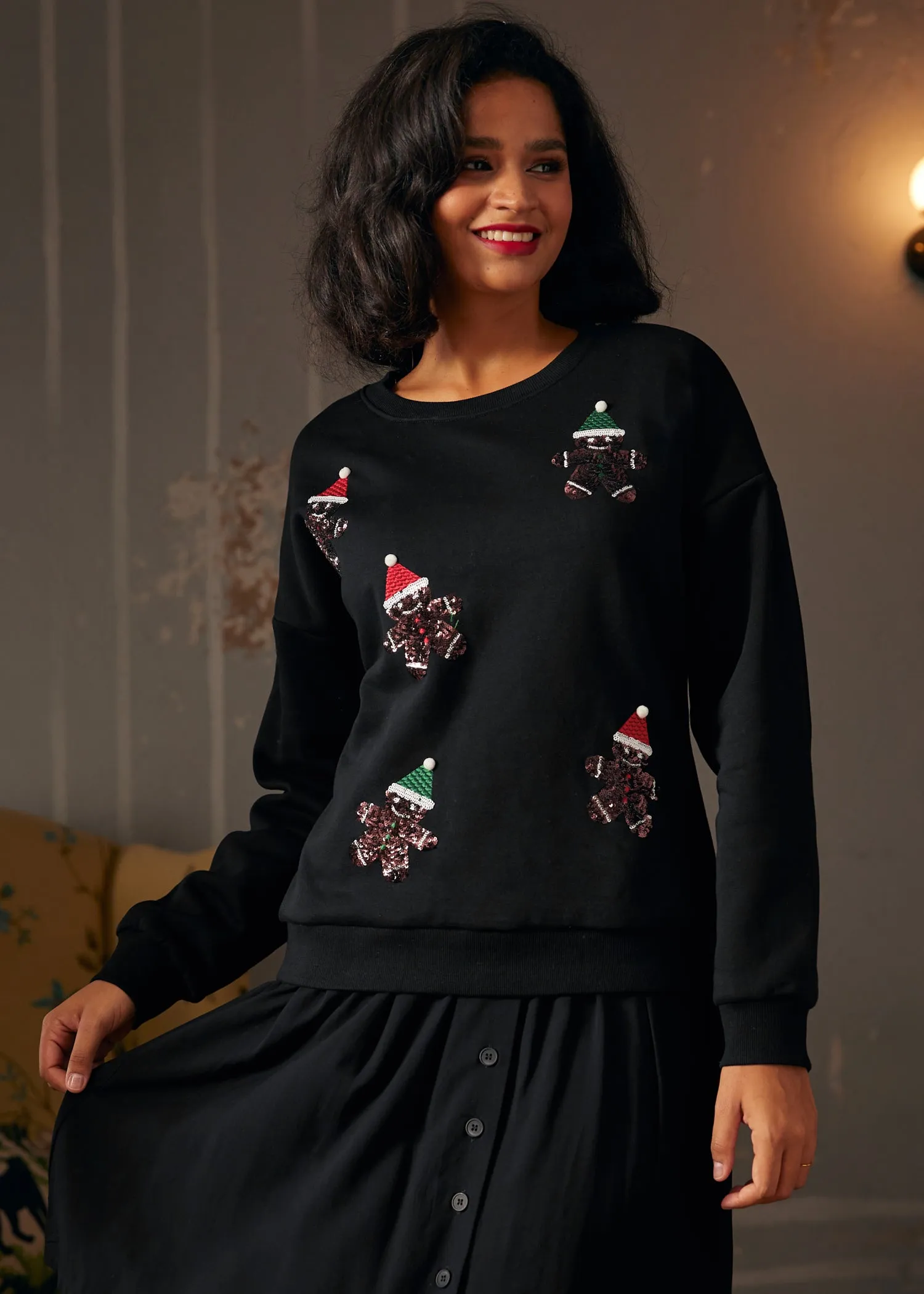 Whimsical Gingerbread Man Sweatshirt sold by Modcloth product image thumbnail 3