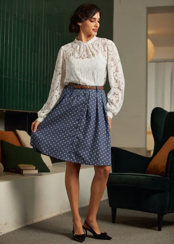 Bookstore's Best Chambray A-Line Skirt (Final Sale) sold by Modcloth