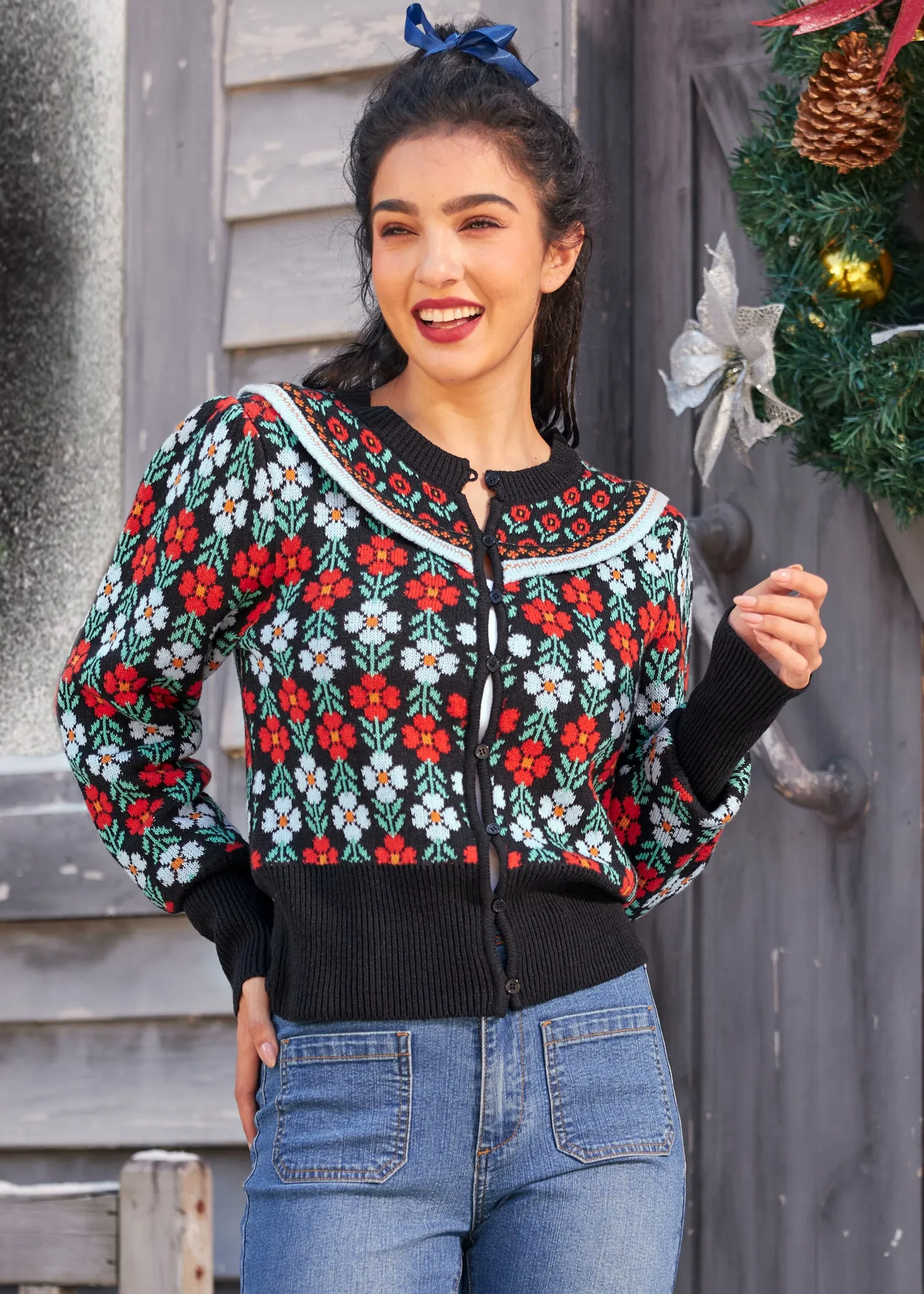 Timeless Tapestry Jacquard Cardigan sold by Modcloth product image thumbnail 5