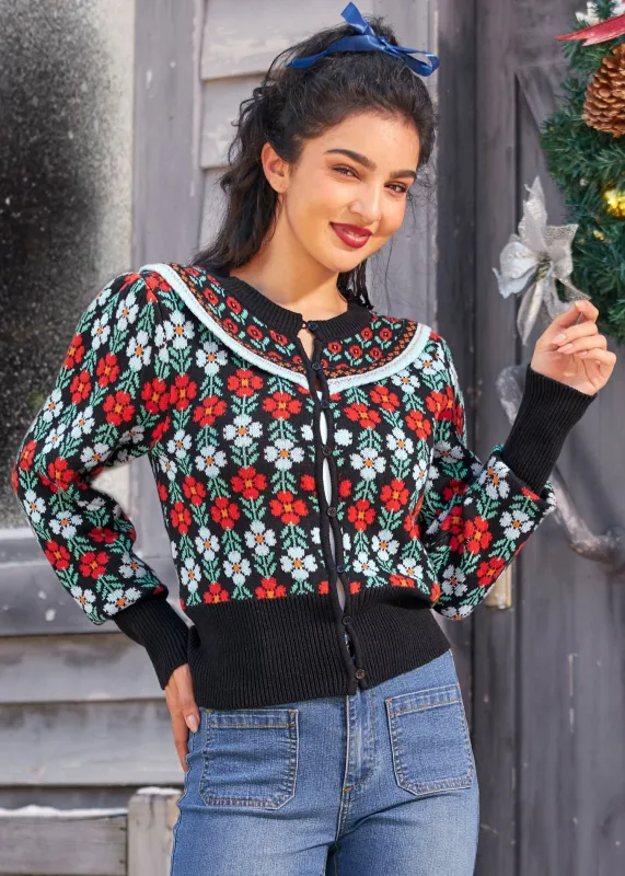 Timeless Tapestry Jacquard Cardigan made by Modcloth