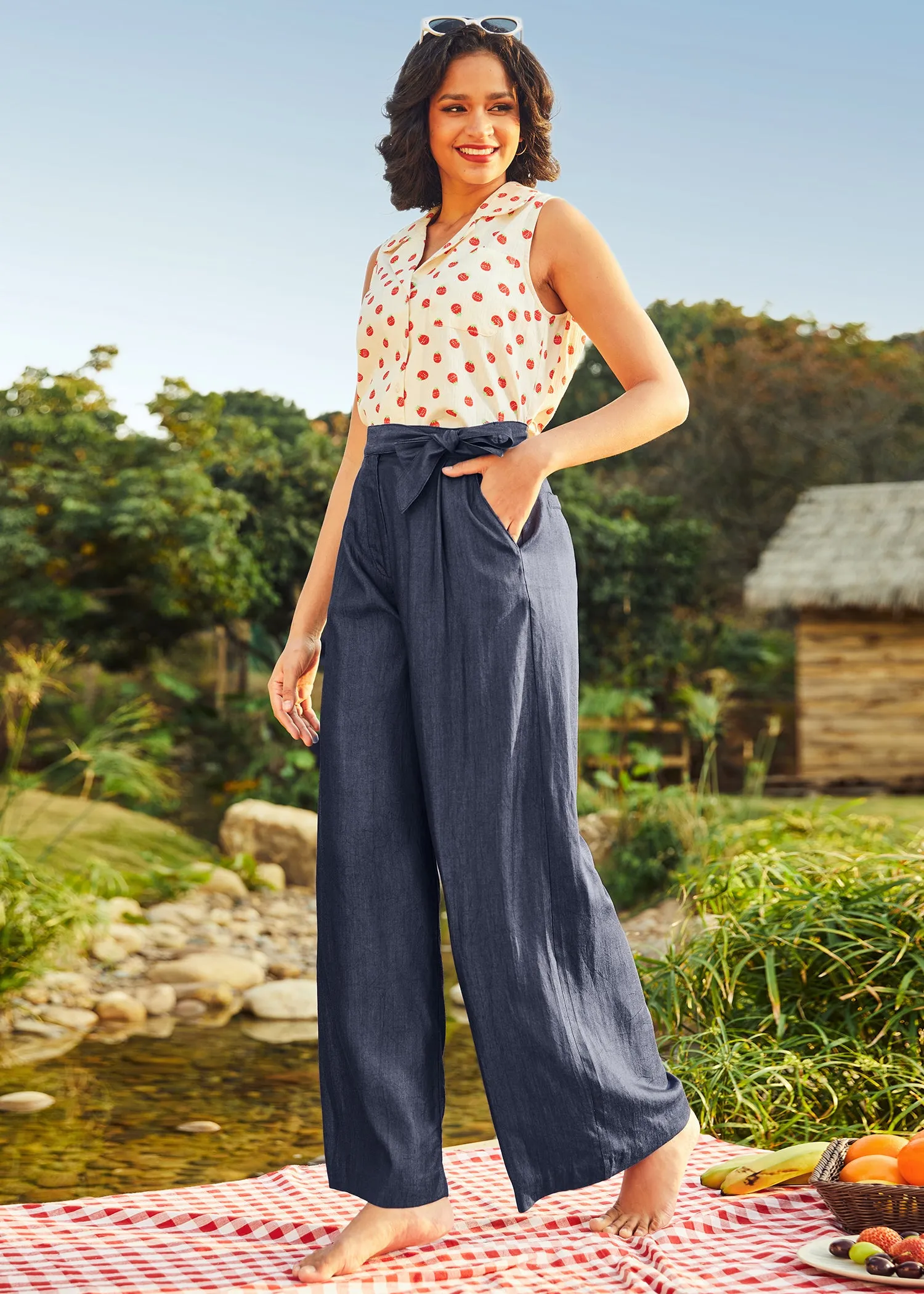 Twilight Whispers Wide Leg Trousers sold by Modcloth