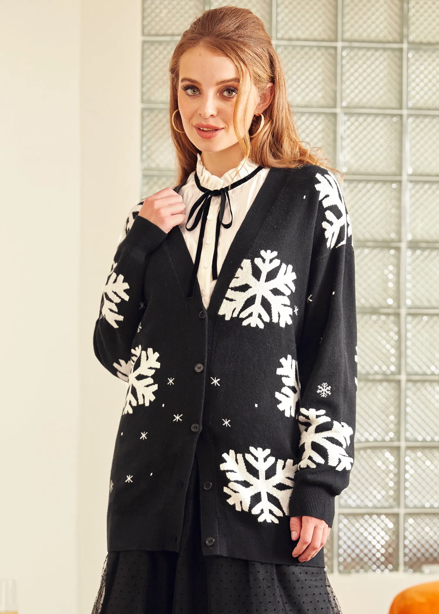Whispers of Winter Snowflake Sweater sold by Modcloth