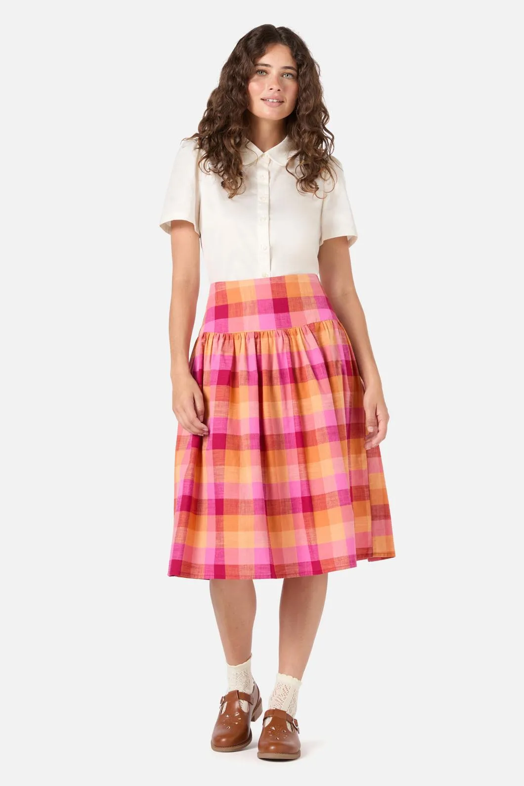 Maxine Check Midi Skirt sold by Modcloth product image thumbnail 2