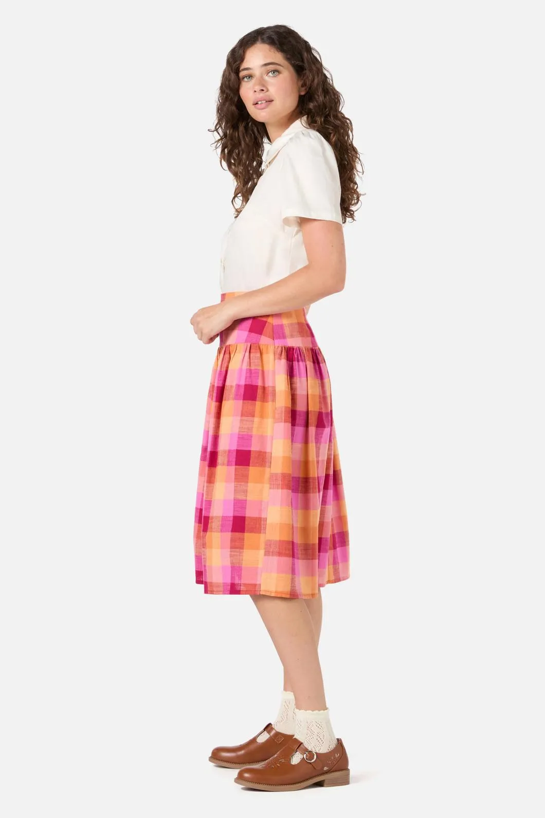 Maxine Check Midi Skirt sold by Modcloth product image thumbnail 3