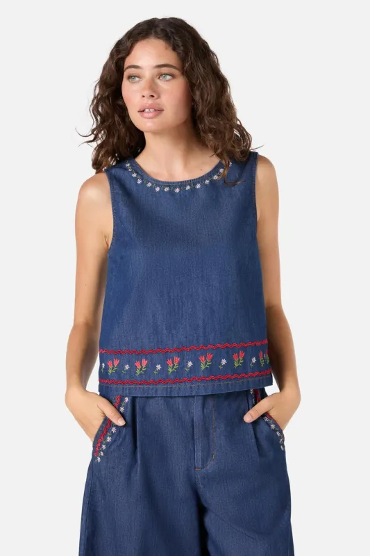 Meadow Embroidered Top sold by Modcloth