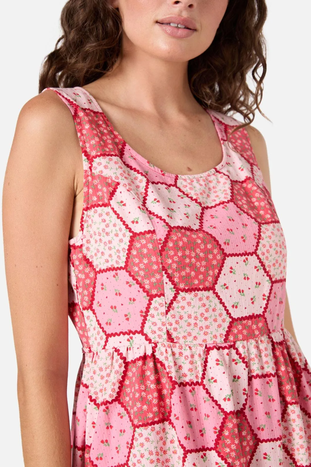 Patchwork Tiered Midi Dress sold by Modcloth product image thumbnail 5