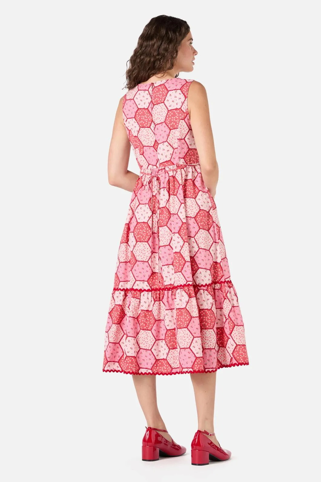 Patchwork Tiered Midi Dress sold by Modcloth product image thumbnail 4
