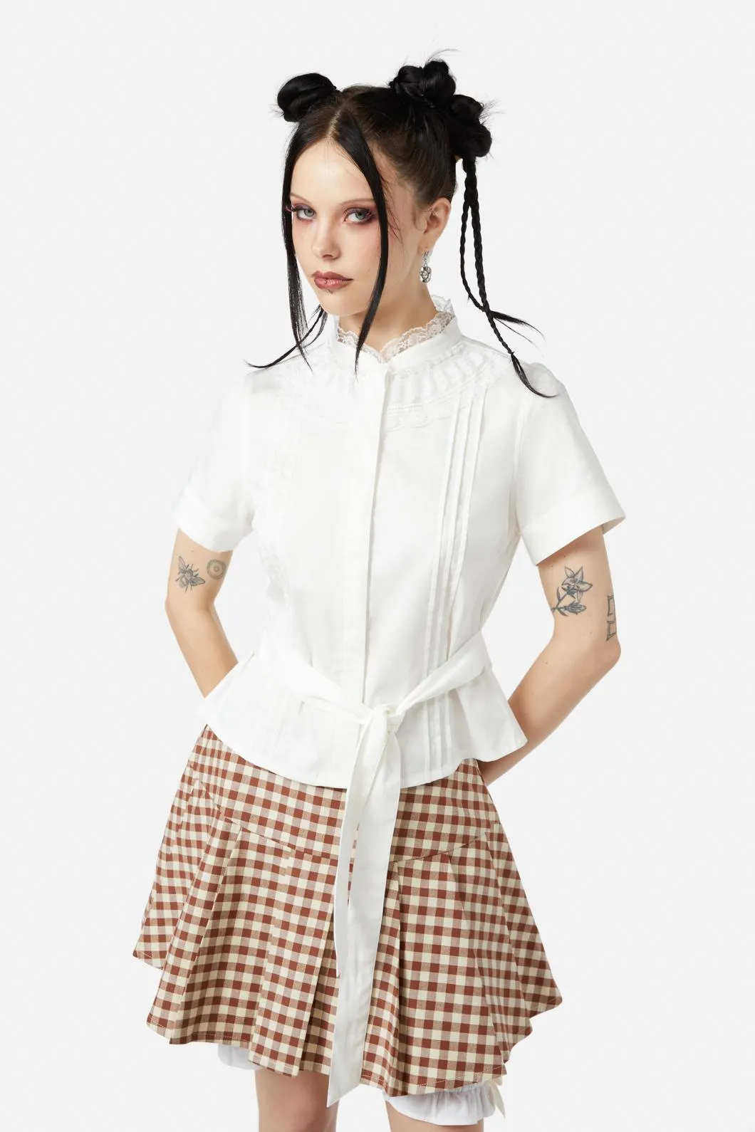 Sunset Lace Trim Blouse sold by Modcloth