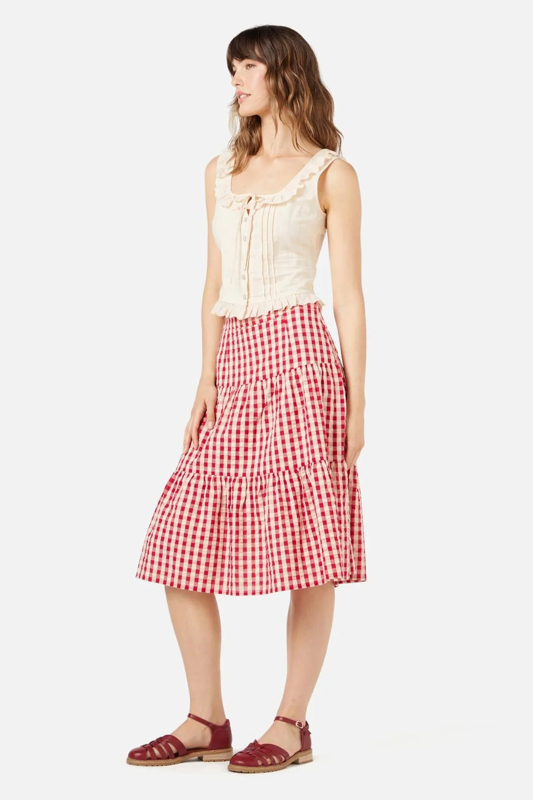 Greta Check Skirt sold by Modcloth product image thumbnail 3