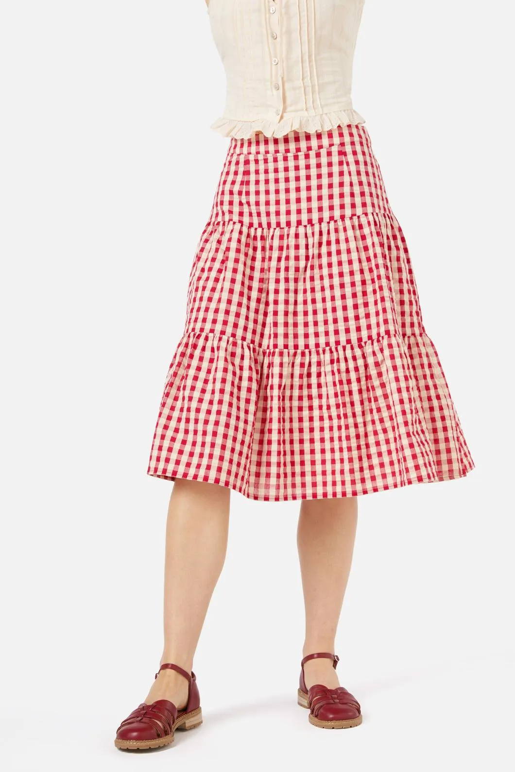Greta Check Skirt sold by Modcloth product image thumbnail 2