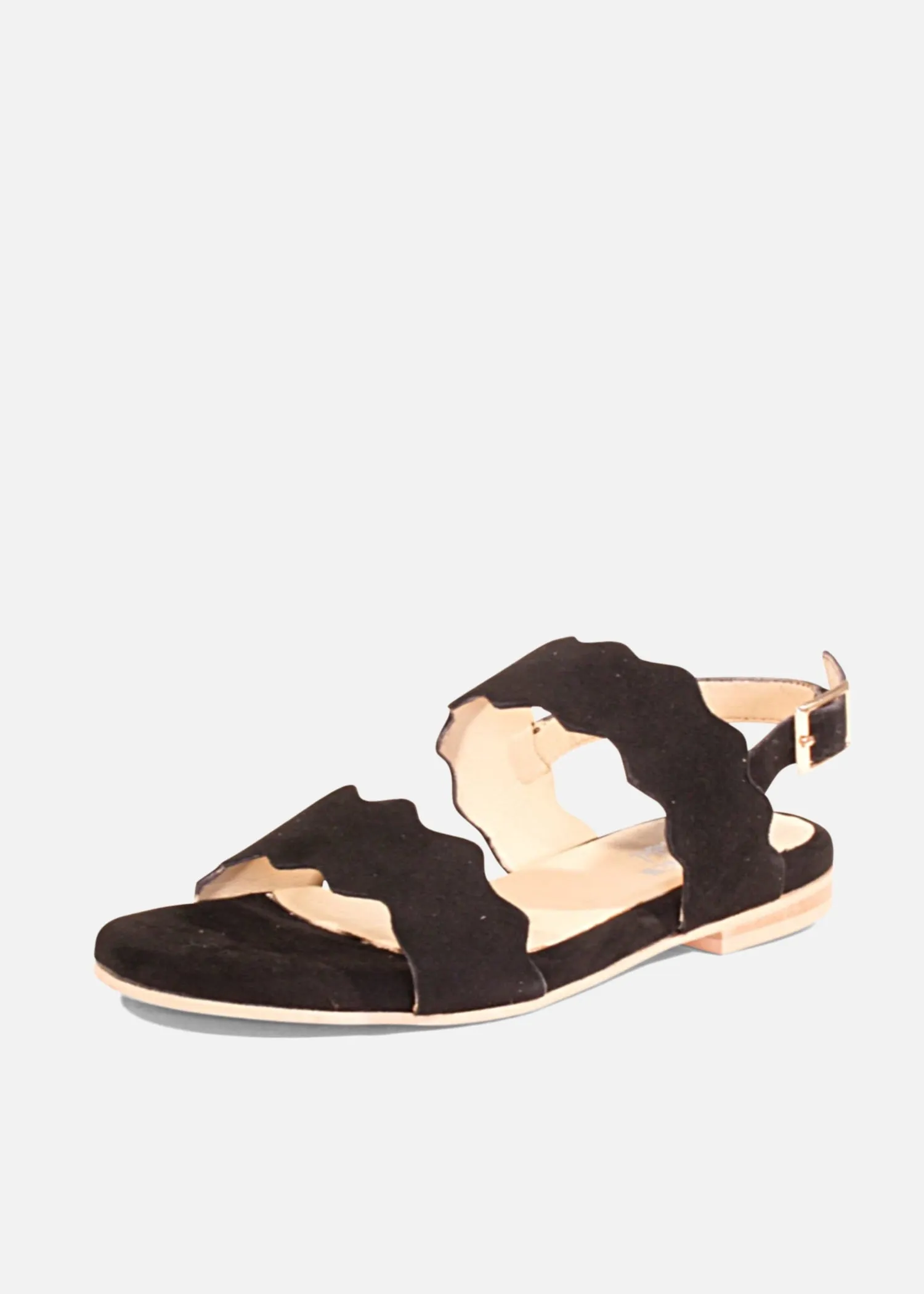 Jarden Suede Scallop Sandals sold by Modcloth