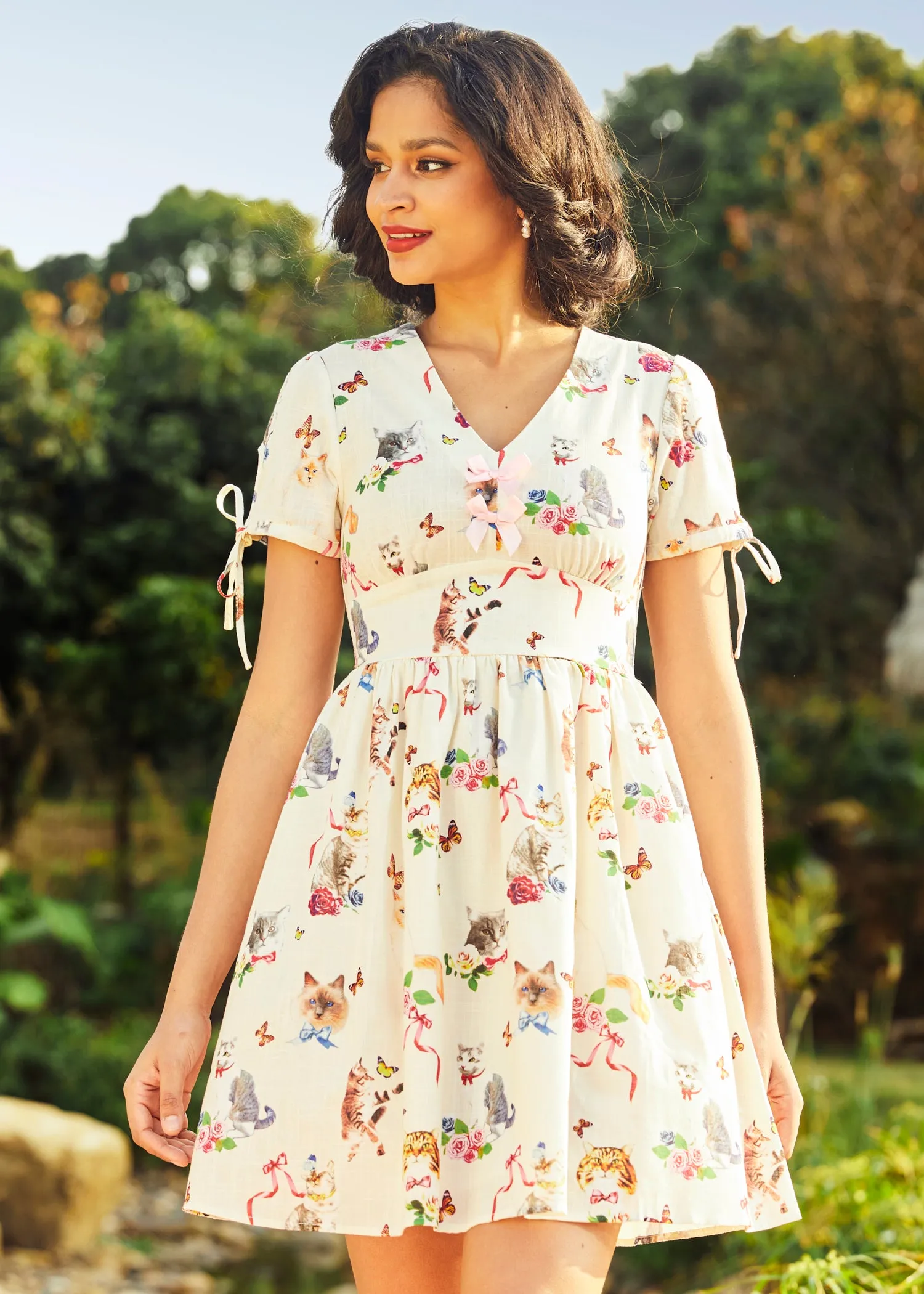 Kitsch Kitty Print Dress sold by Modcloth product image thumbnail 2