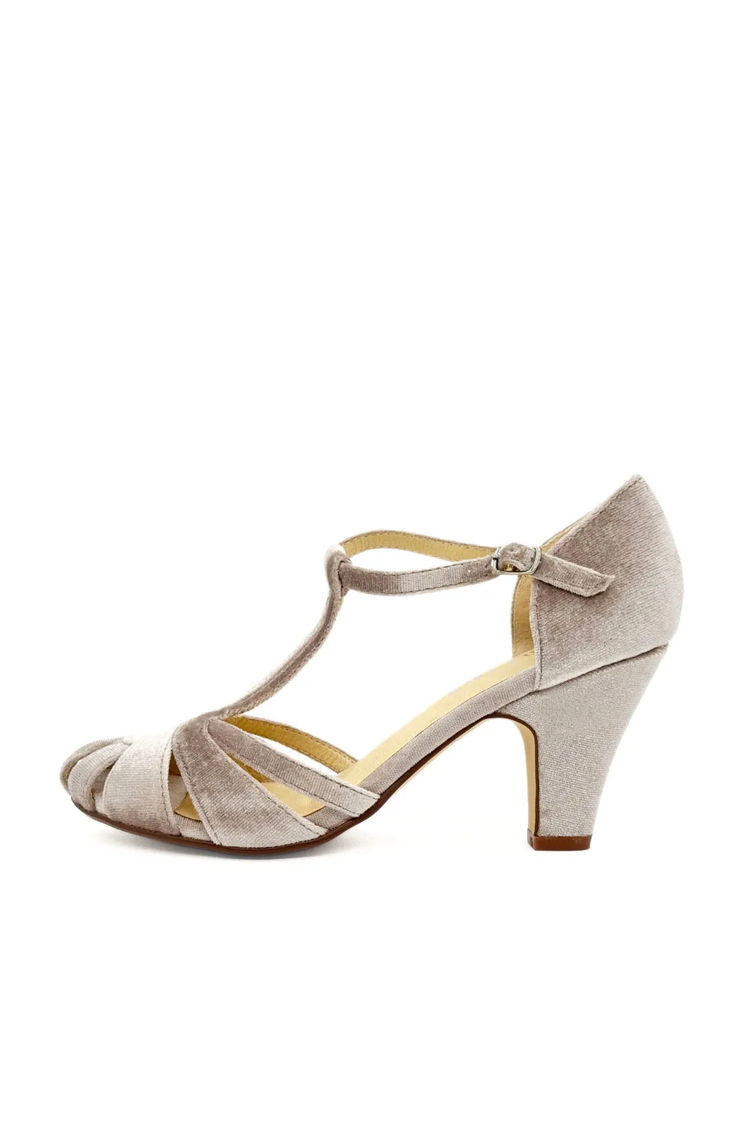 Sergi Velvet T-Strap Heels sold by Modcloth product image thumbnail 4