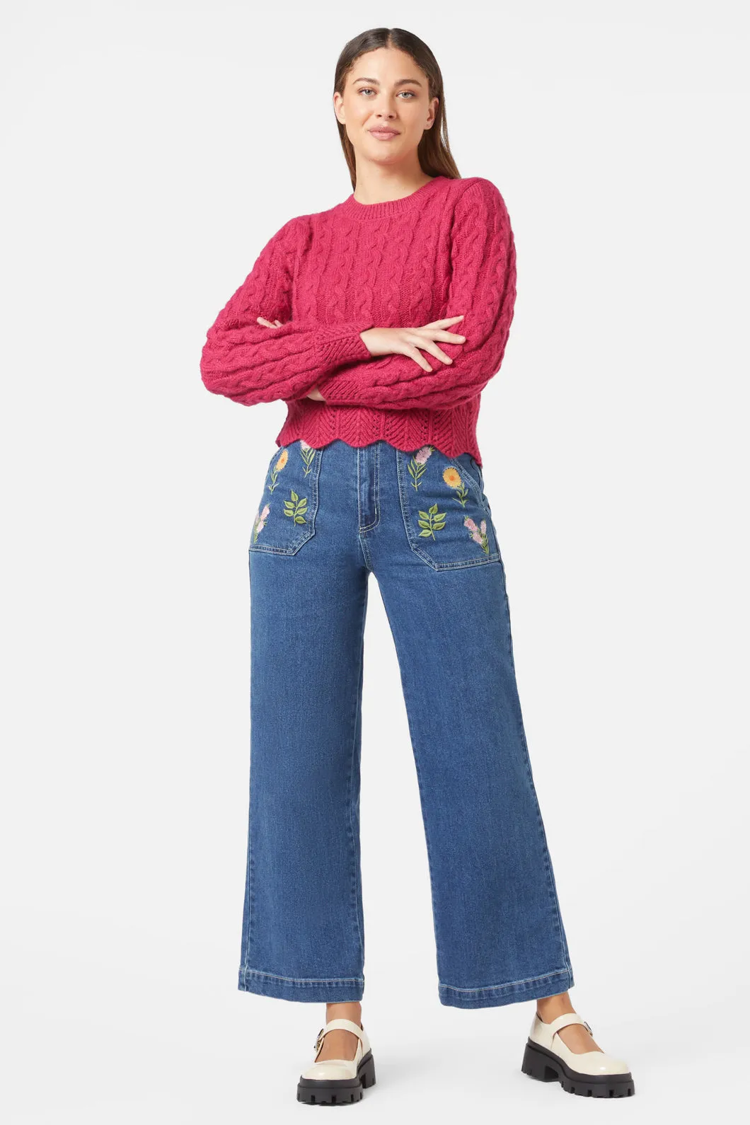 Sandy Sweater Raspberry sold by Modcloth product image thumbnail 2