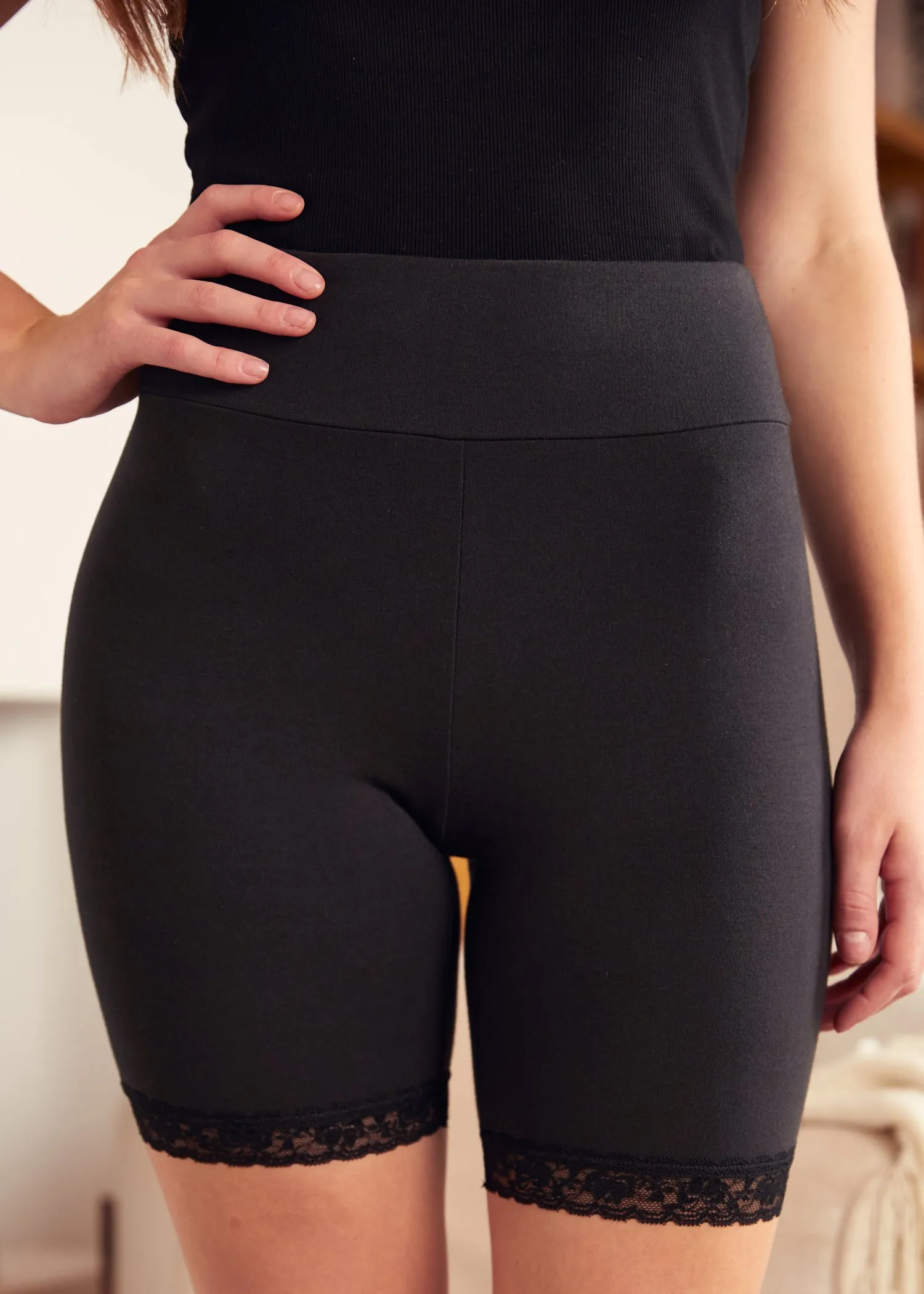 City Cyclist Lace Trim Bike Shorts sold by Modcloth