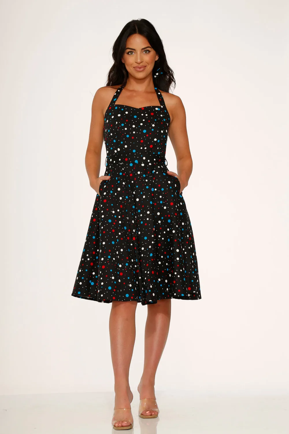 Black Candy Halter Swing Dress sold by Modcloth