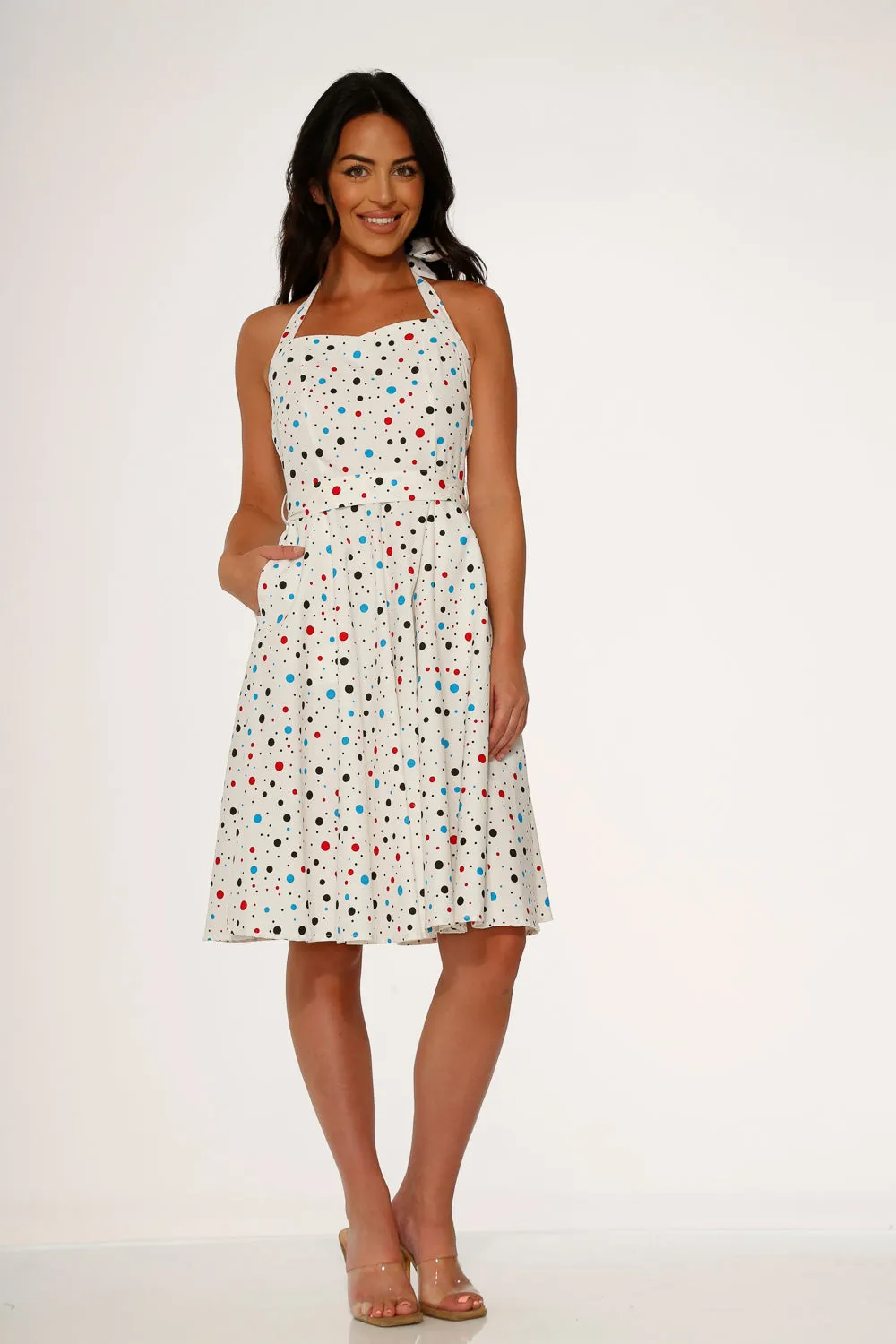White Candy Halter Swing Dress sold by Modcloth product image thumbnail 2