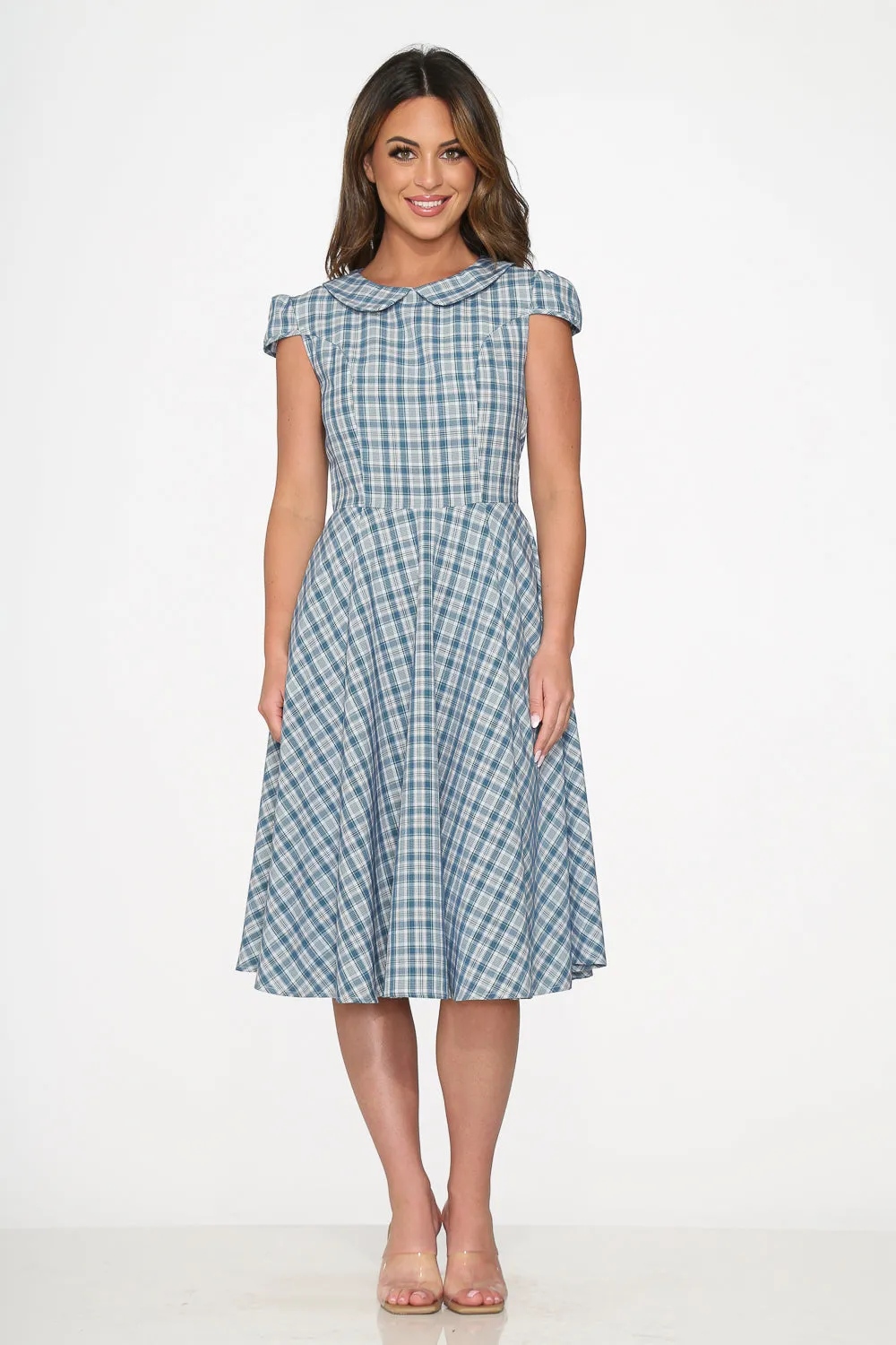 Blue Plaid Swing Dress sold by Modcloth product image thumbnail 2