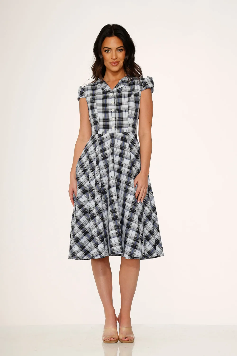 Blue Plaid Swing Dress sold by Modcloth product image thumbnail 3