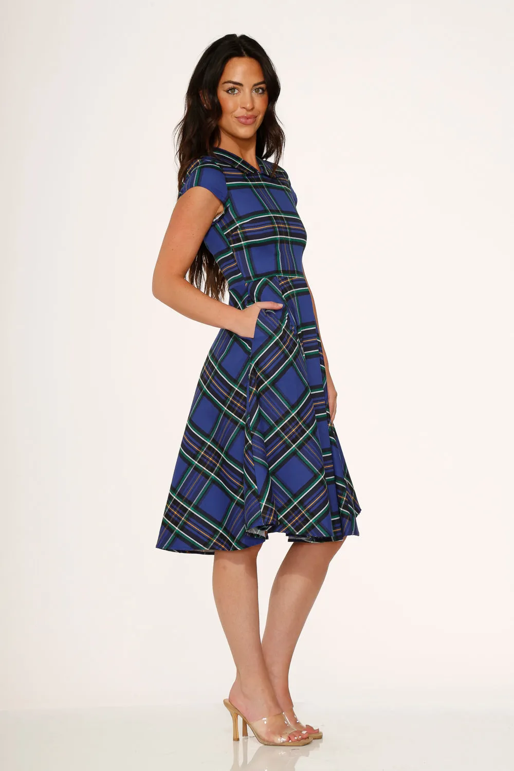 Blue Plaid Swing Dress sold by Modcloth product image thumbnail 5