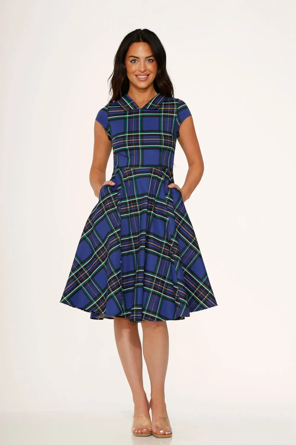 Blue Plaid Swing Dress sold by Modcloth product image thumbnail 2