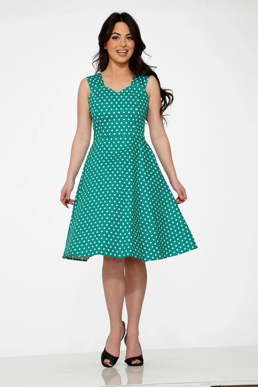 Green & White Polka Dot Dress sold by Modcloth product image thumbnail 2